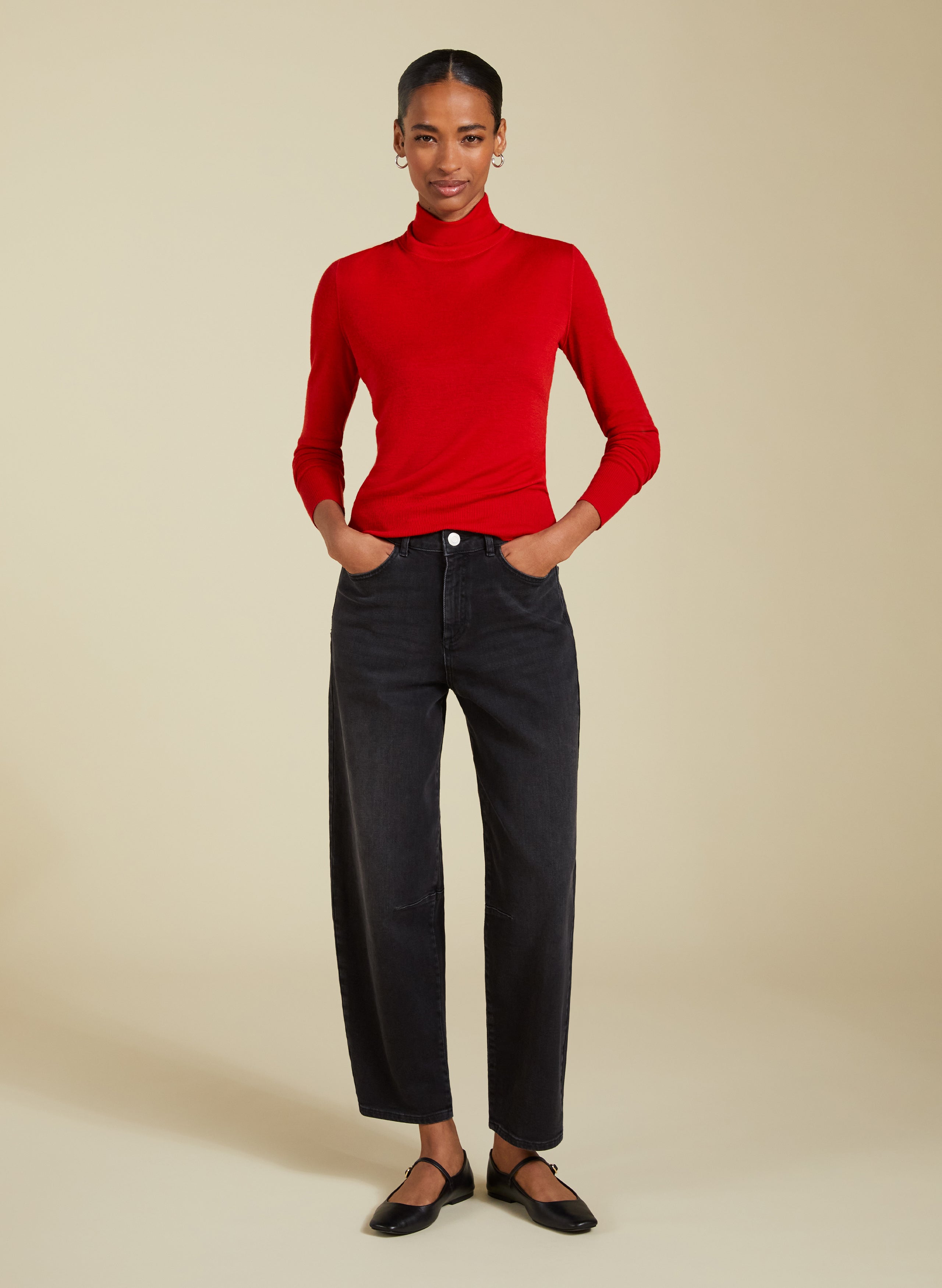 Denim Trousers in Natural