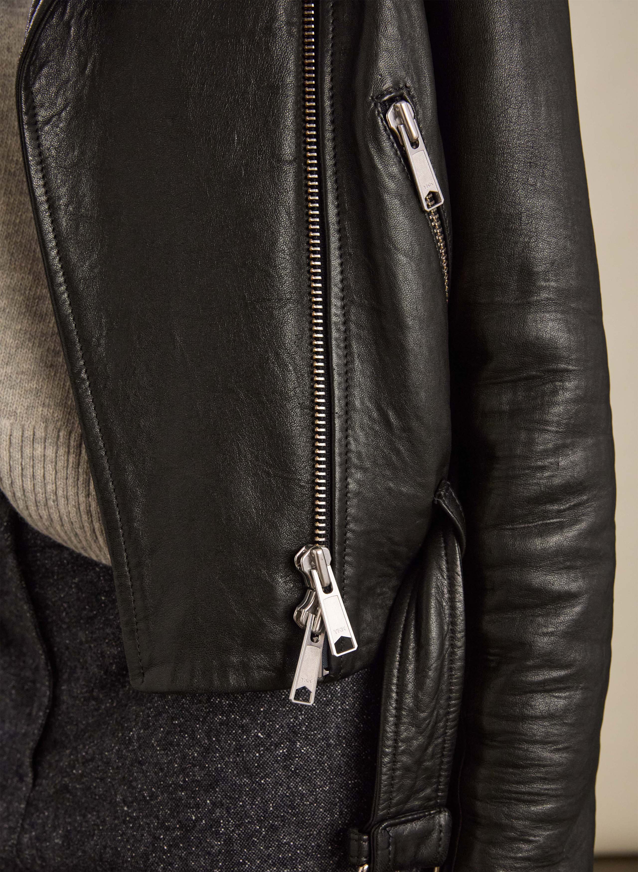 Lyle Chrome Free Leather Biker