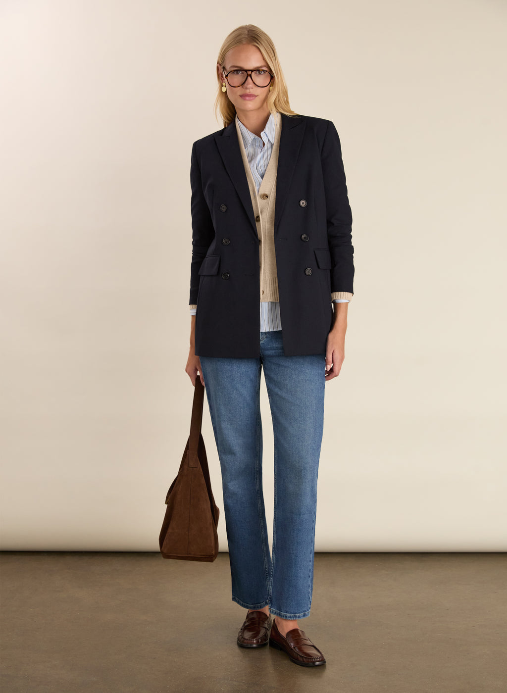 Ruth Wool with Cashmere Cardigan