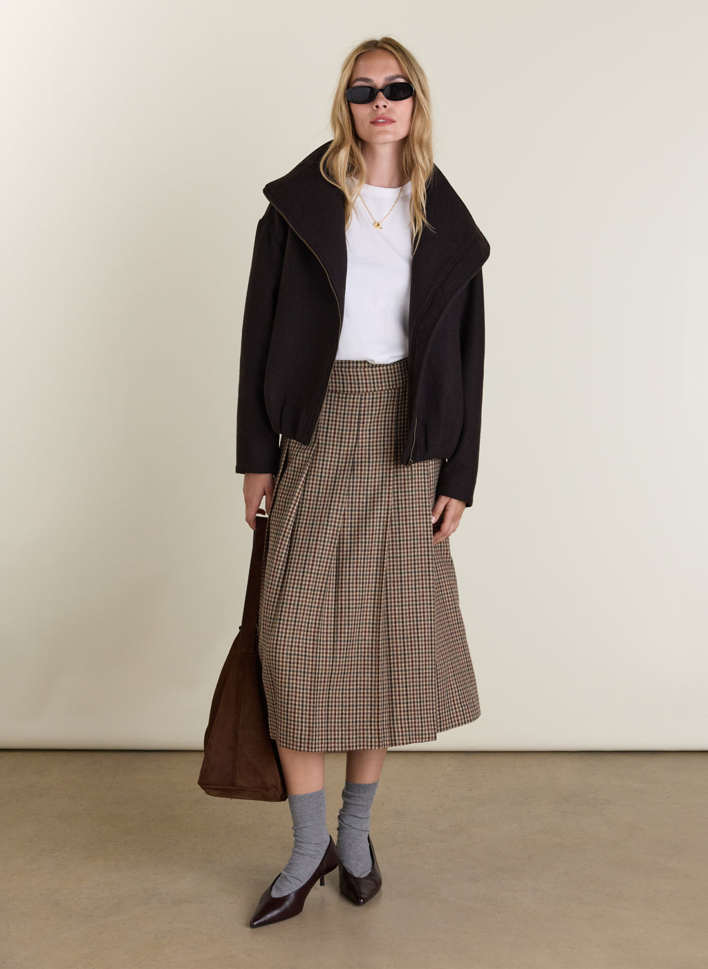 Vicky Pleated Wrap Skirt