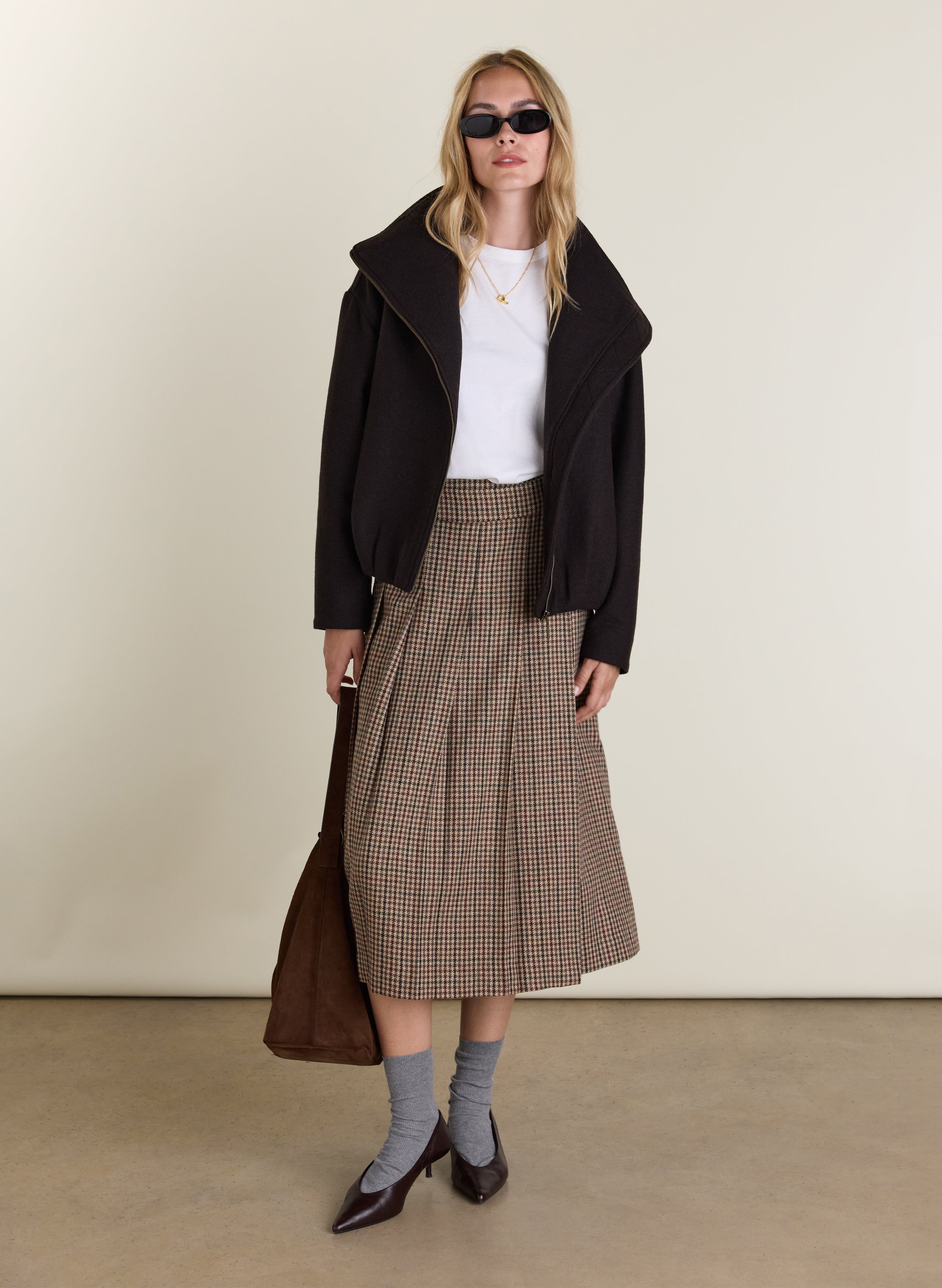 Vicky Pleated Wrap Skirt