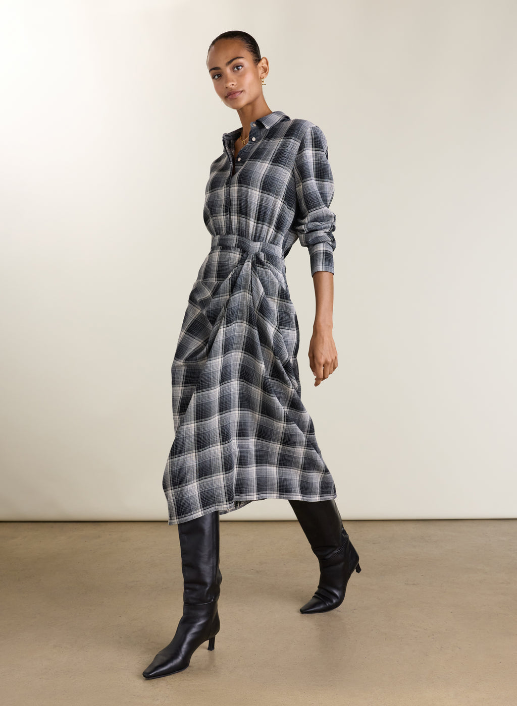 Tami Check Shirt Dress