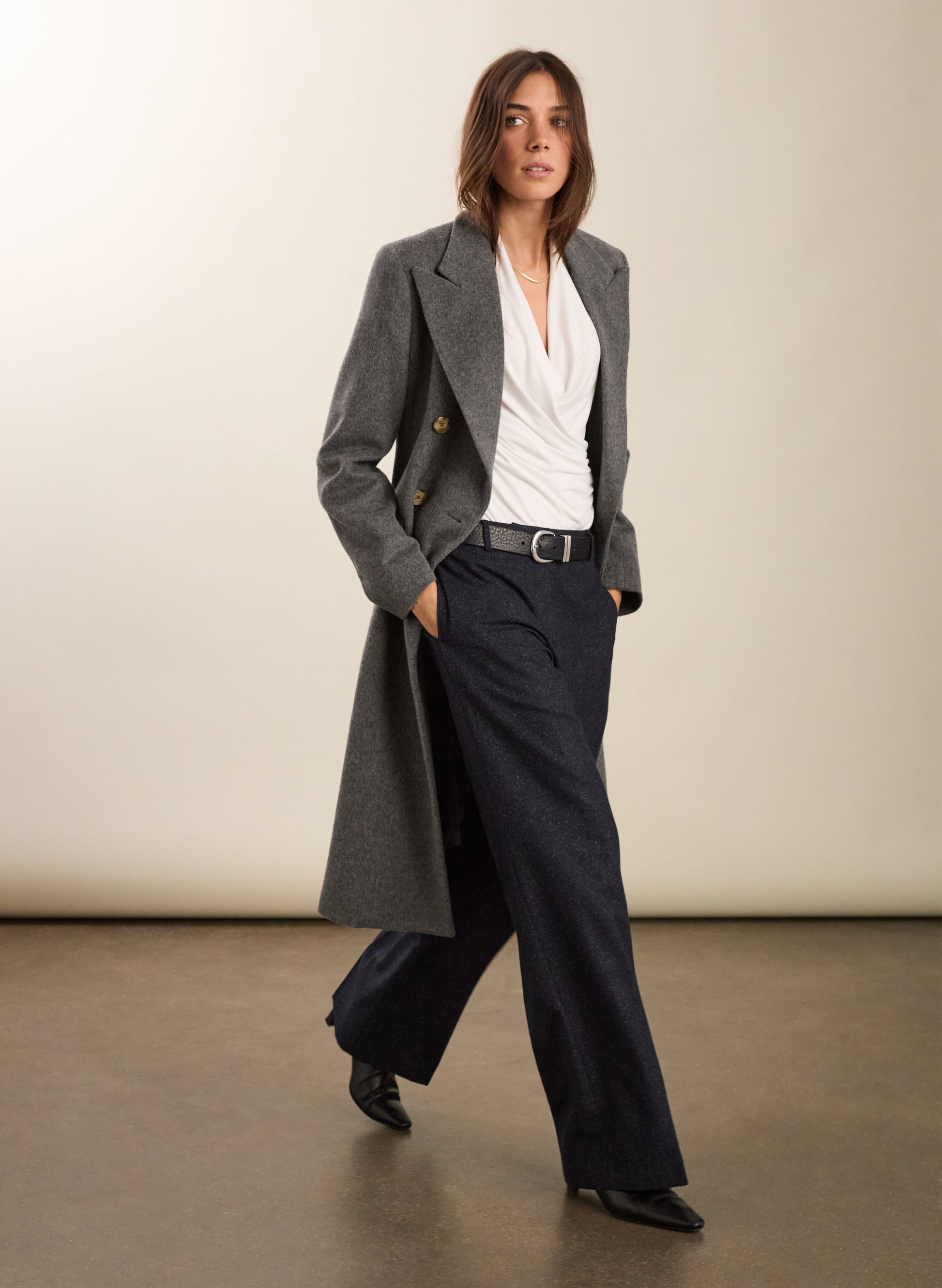 Gylda Wrap Top Pure White Baukjen