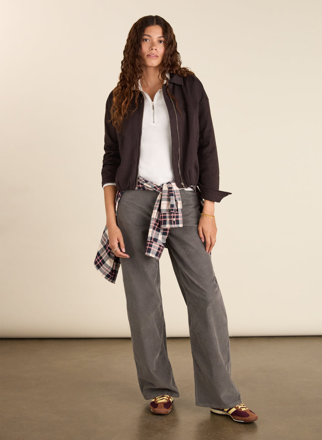 Bethany Organic Cotton Corduroy Wide Leg Trousers