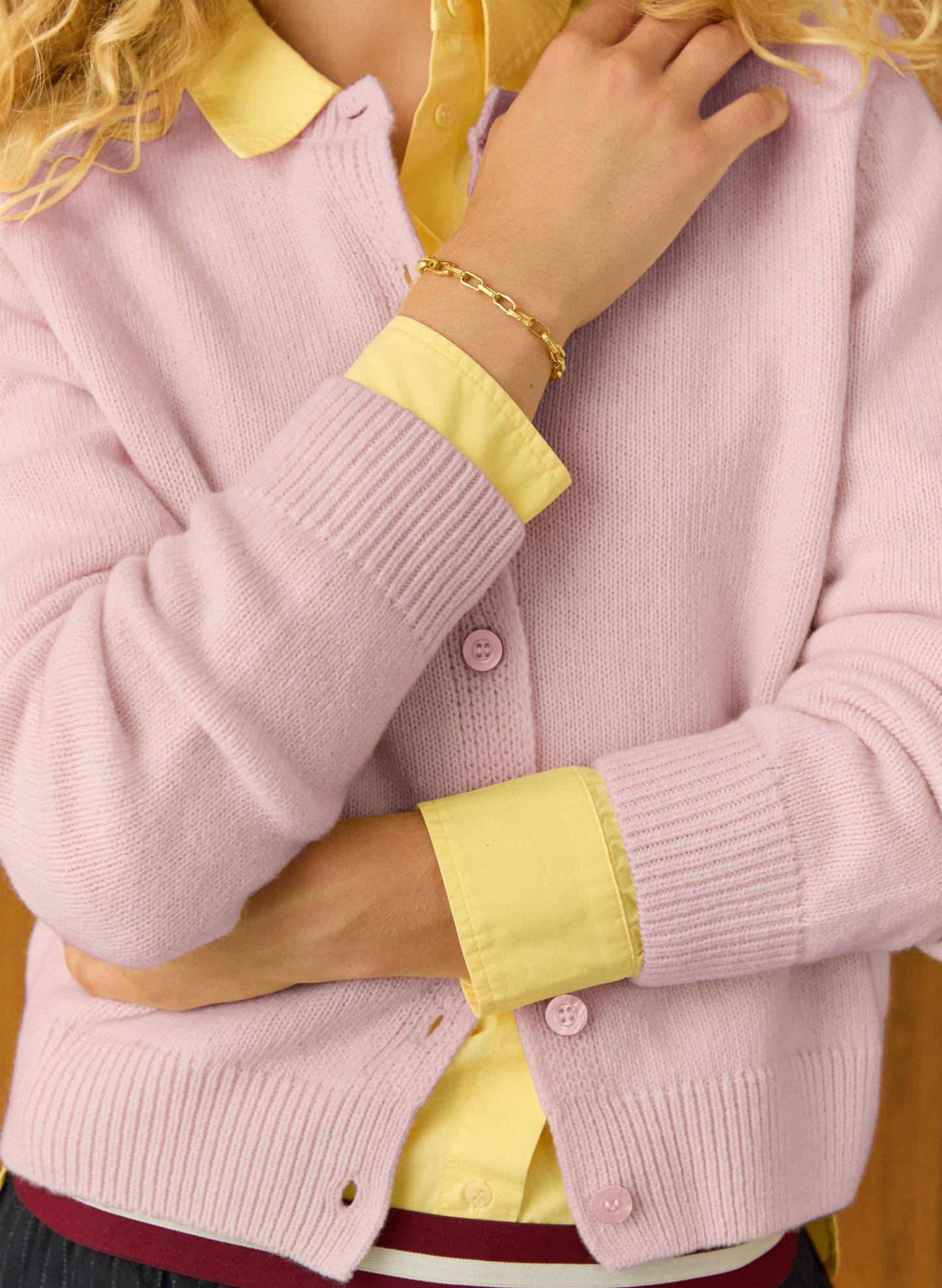 Marie Wool Blend Crew Neck Cardigan