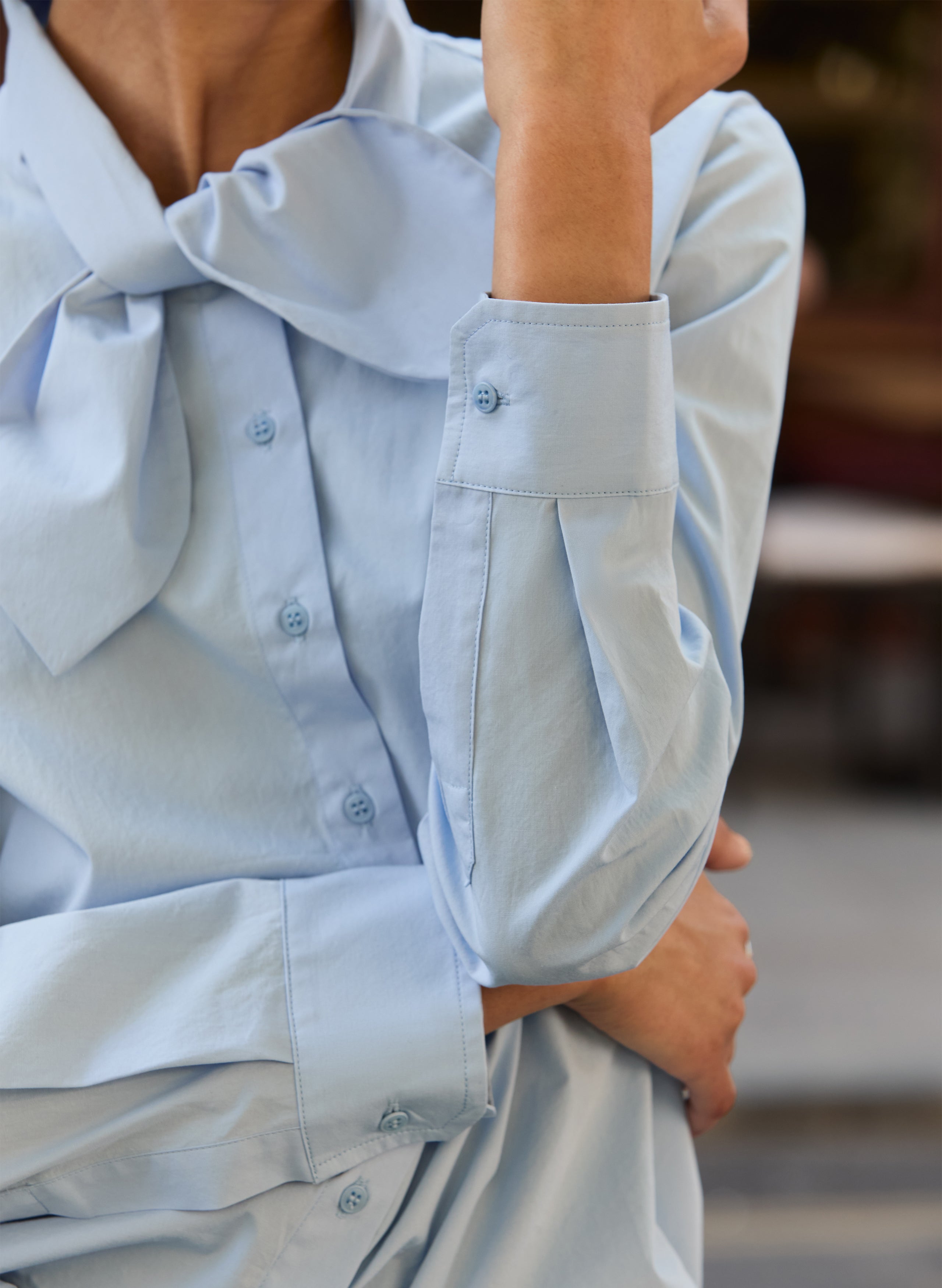 Kai Organic Cotton Tie Neck Shirt