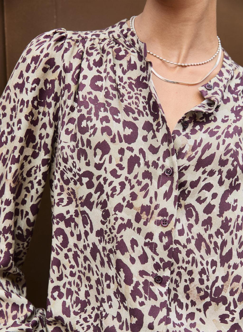 Ischia Printed Bow Neck Blouse