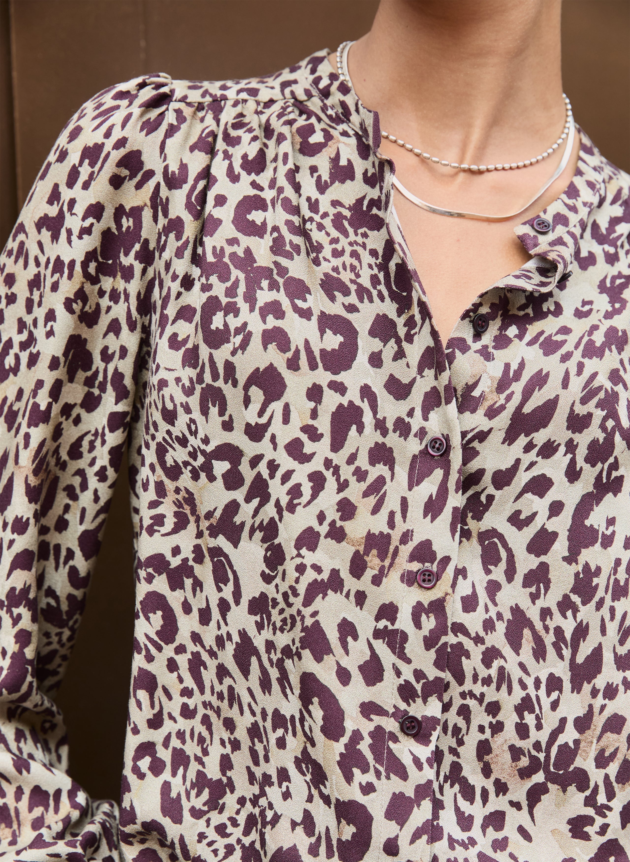 Ischia Printed Bow Neck Blouse