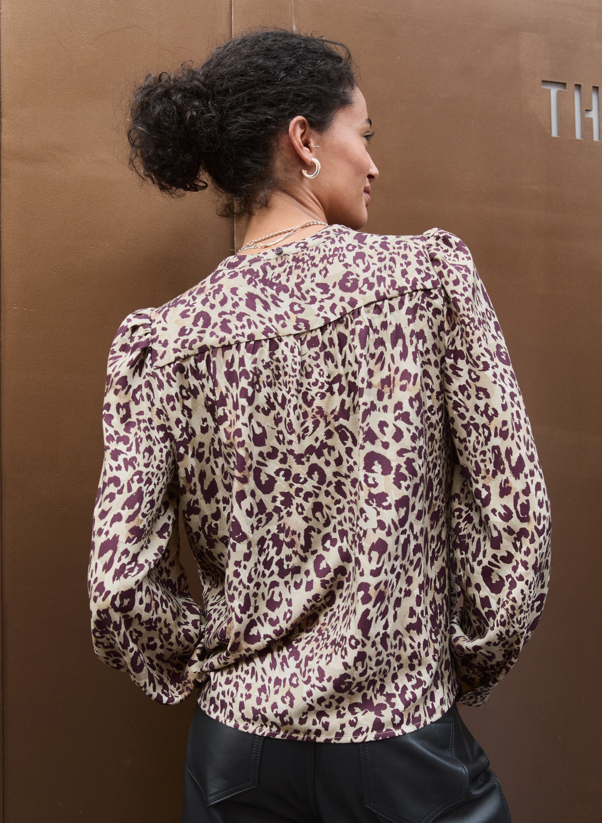 Ischia Printed Bow Neck Blouse