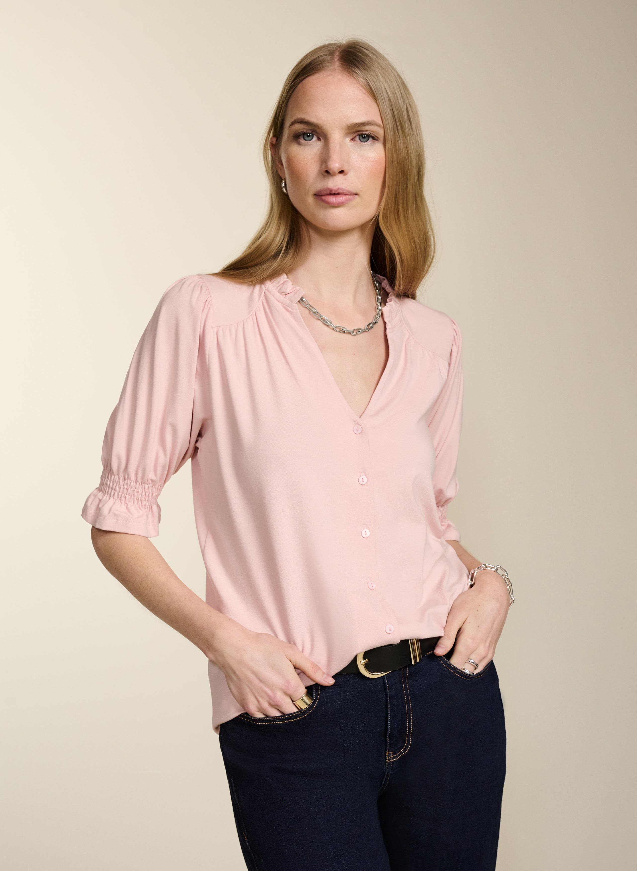 powder pink top
