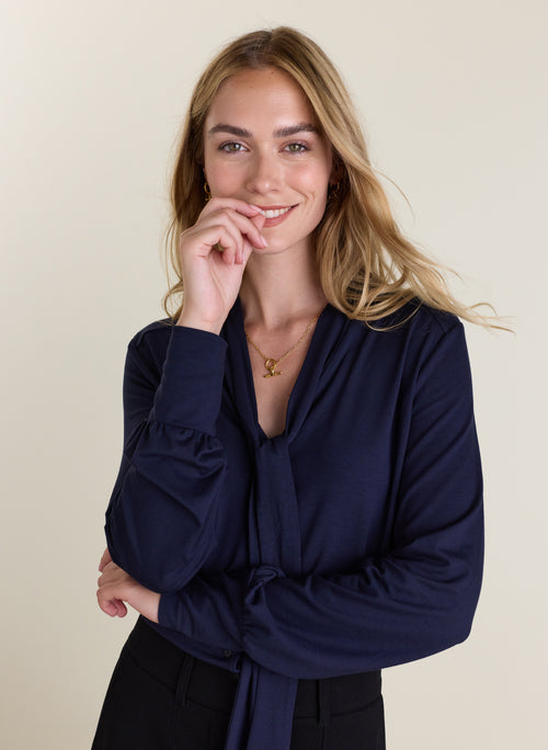 Carina Tie Neck Blouse