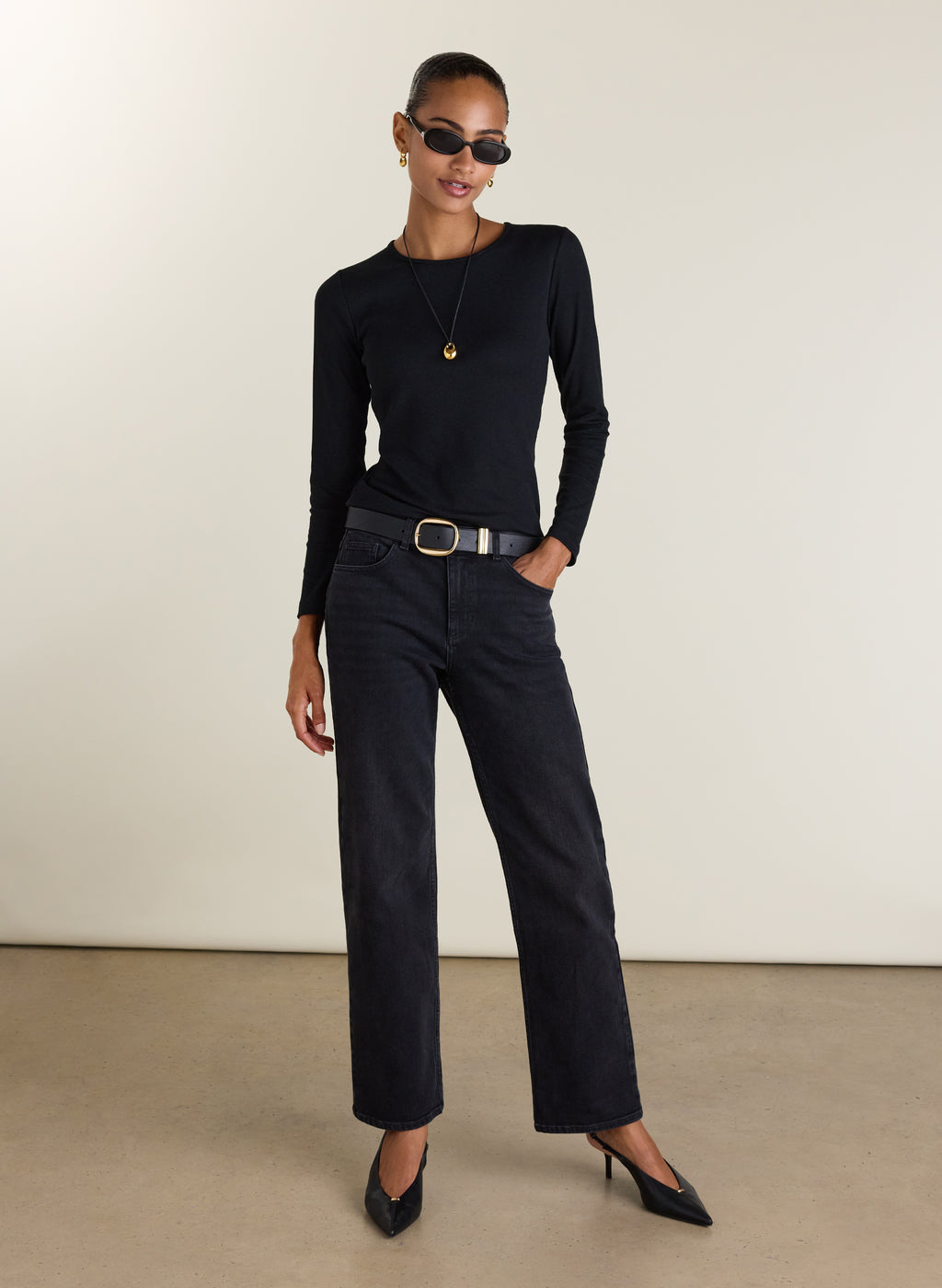 Kim Straight Leg Mid Rise Jeans