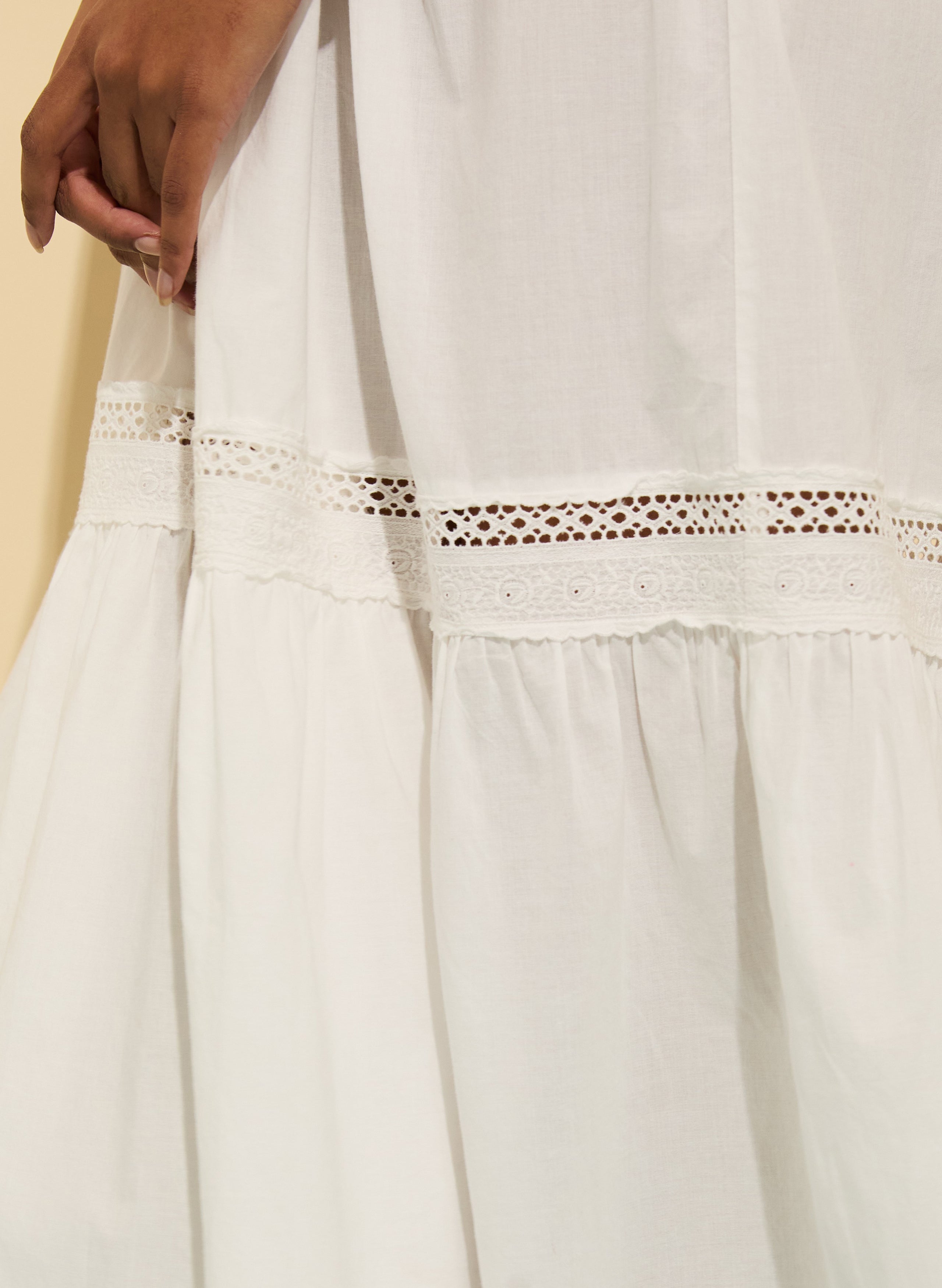 Brittany Organic Cotton Broderie Detail Nightgown