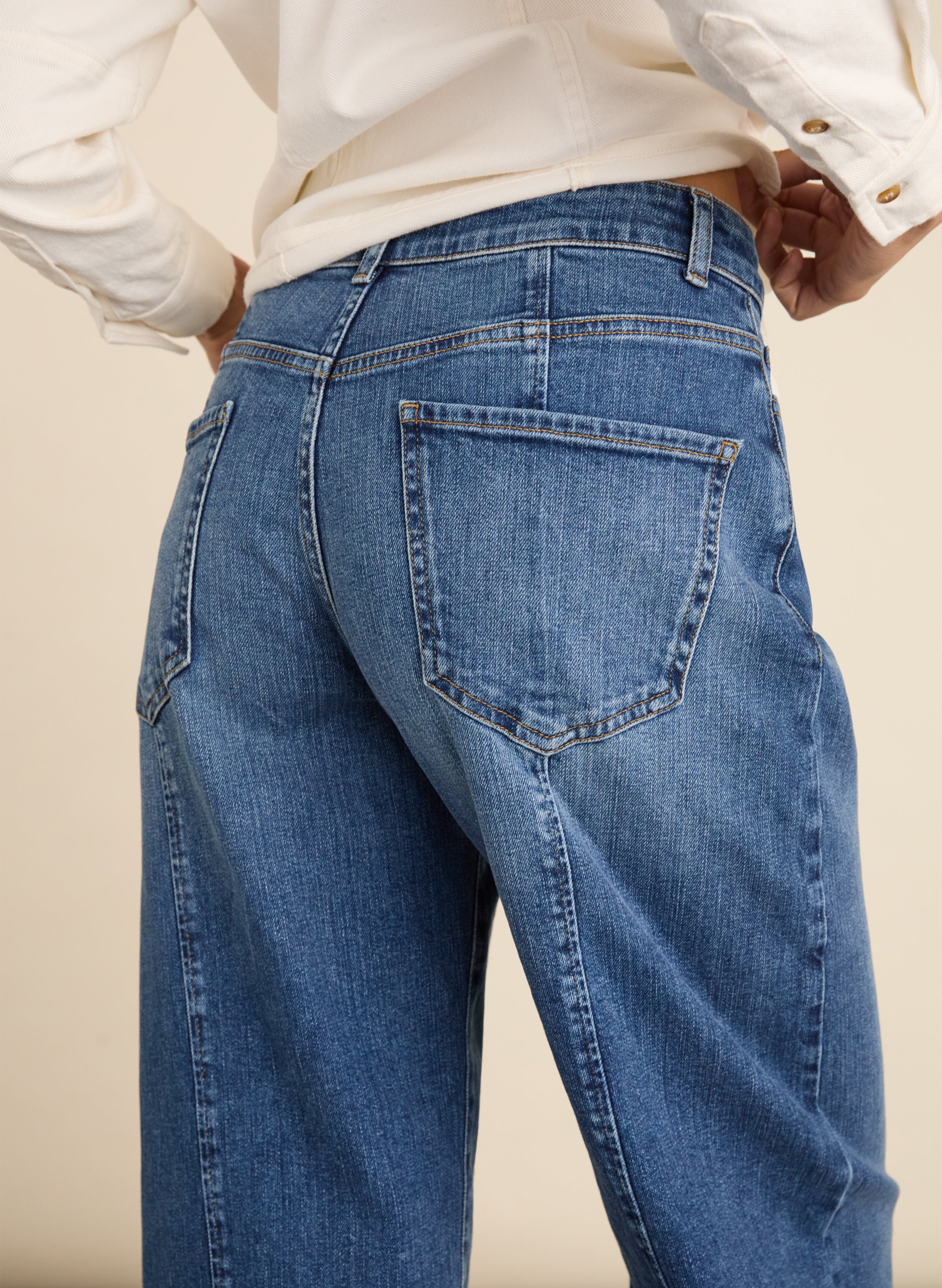 Wyatt Organic Cotton Stretch Denim Barrel Jeans