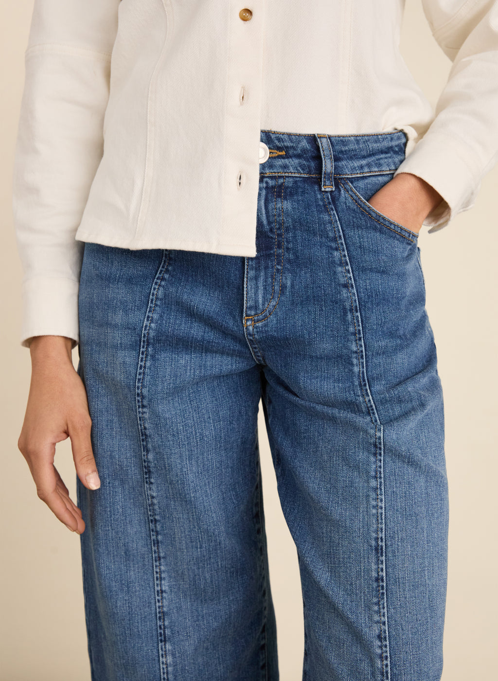 Wyatt Organic Cotton Stretch Denim Barrel Jeans