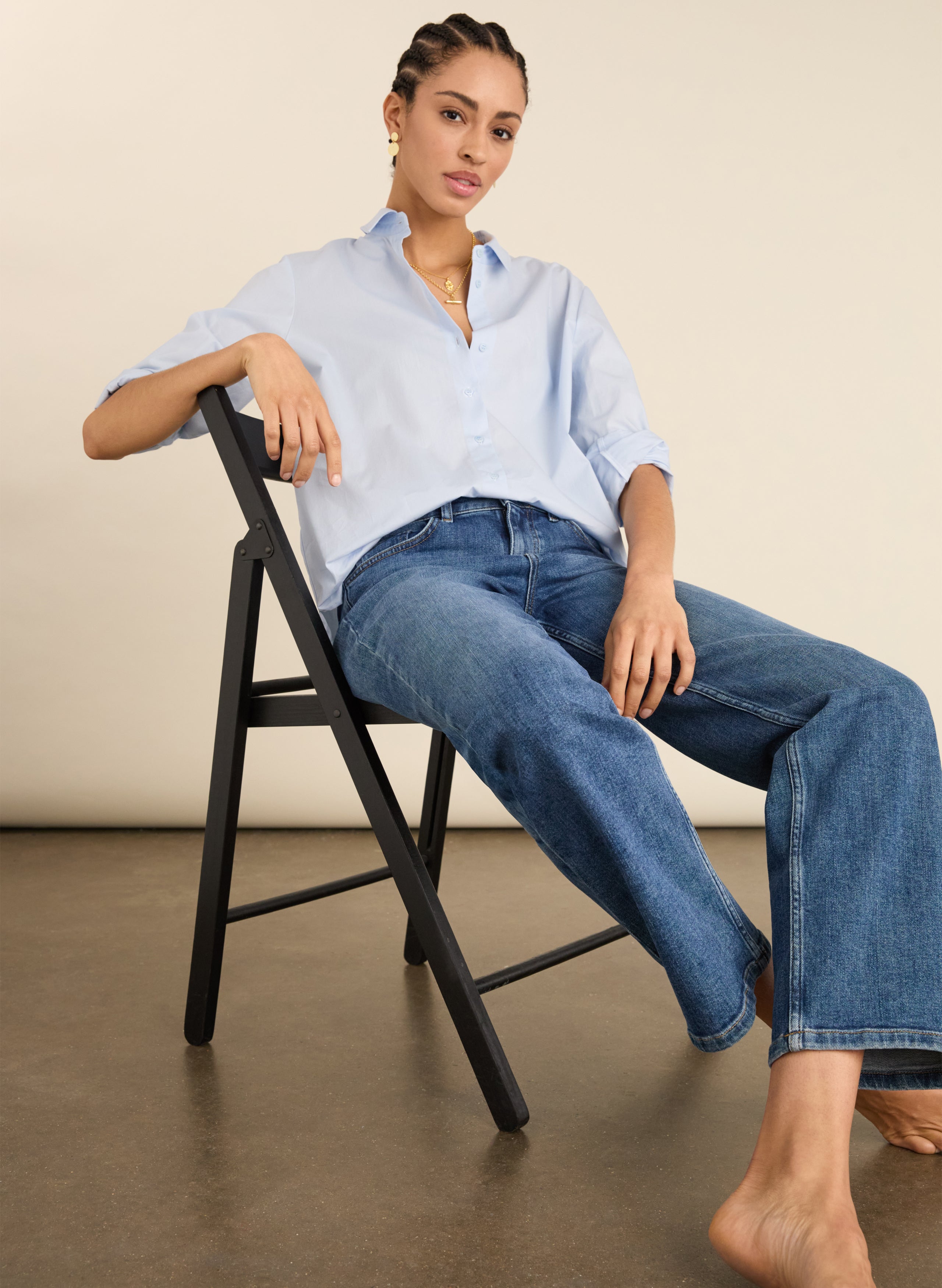 Kim Organic Cotton Stretch Straight Leg Jeans