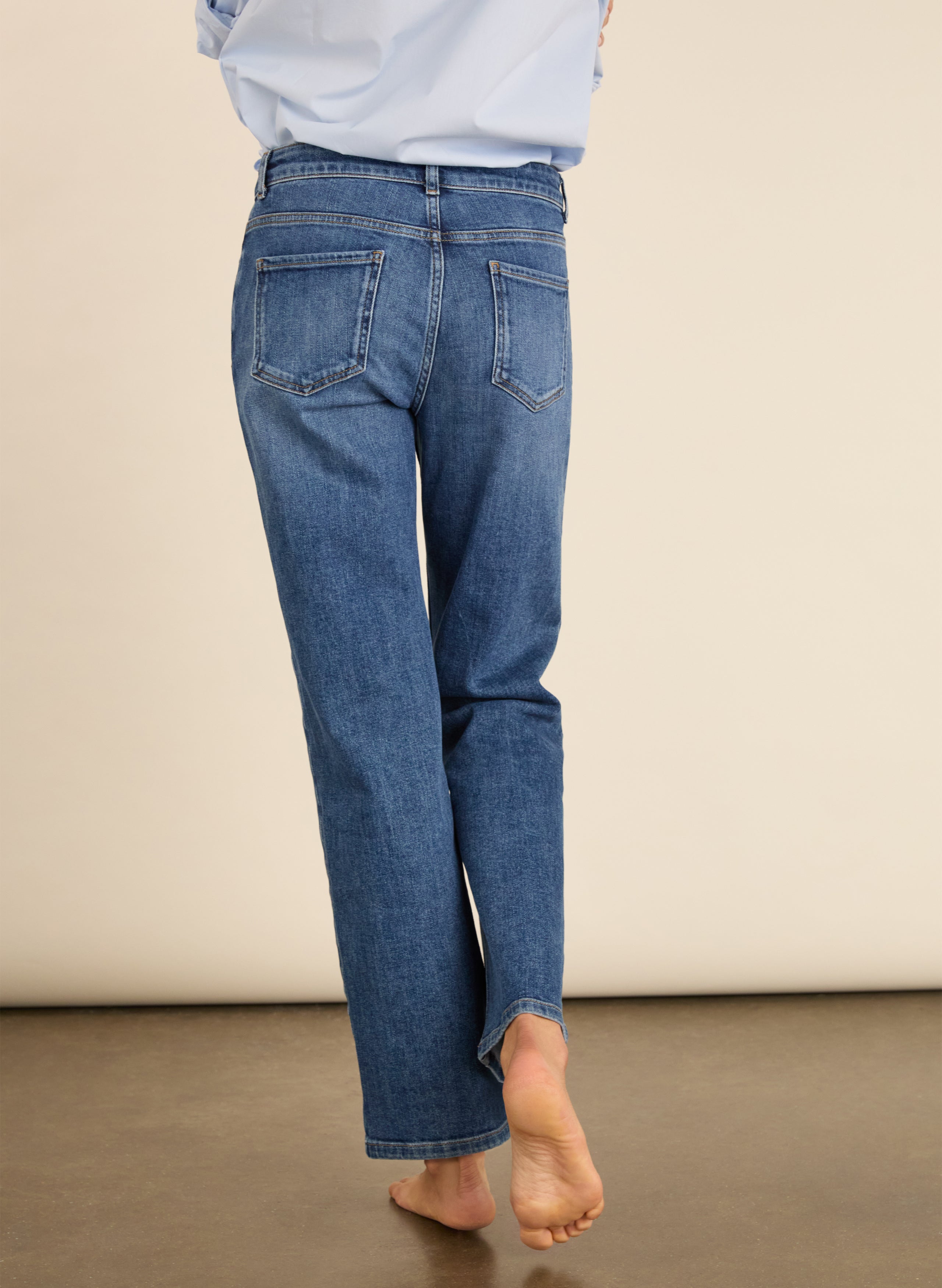 Kim Organic Cotton Stretch Straight Leg Jeans