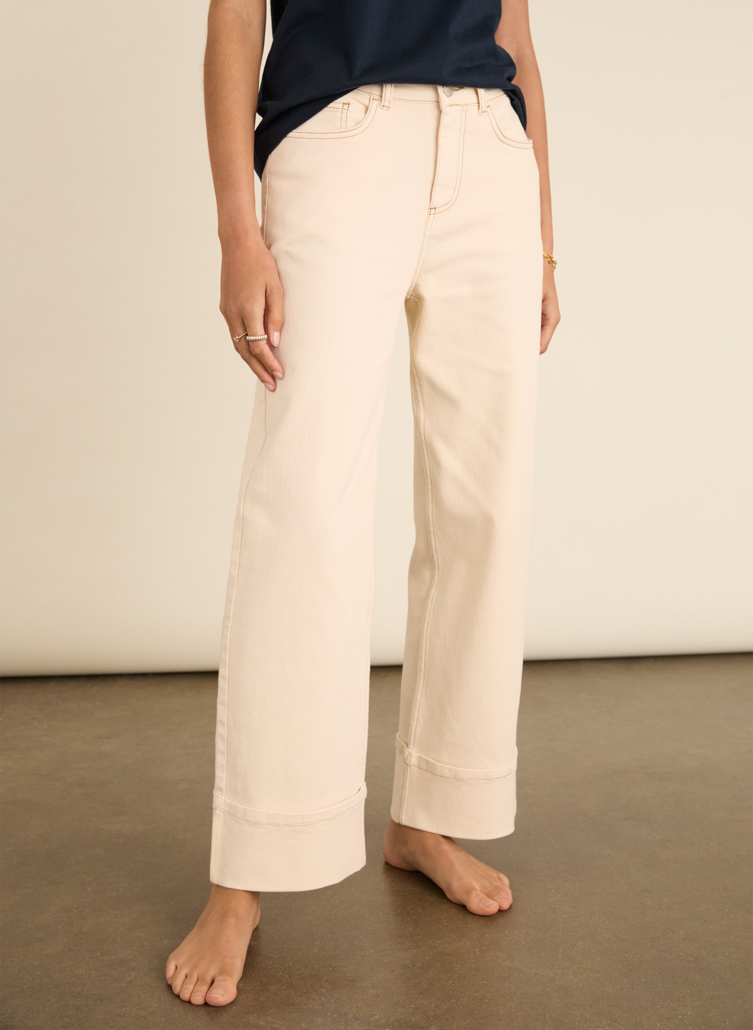 Helen Organic Cotton Stretch Turn Up Jeans