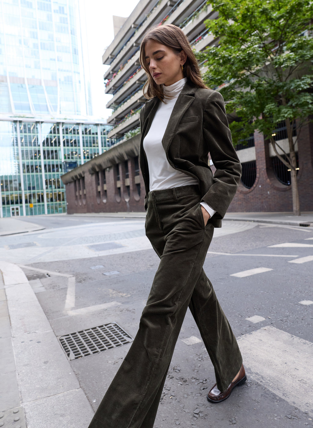 Melis Corduroy Wide Leg Trousers