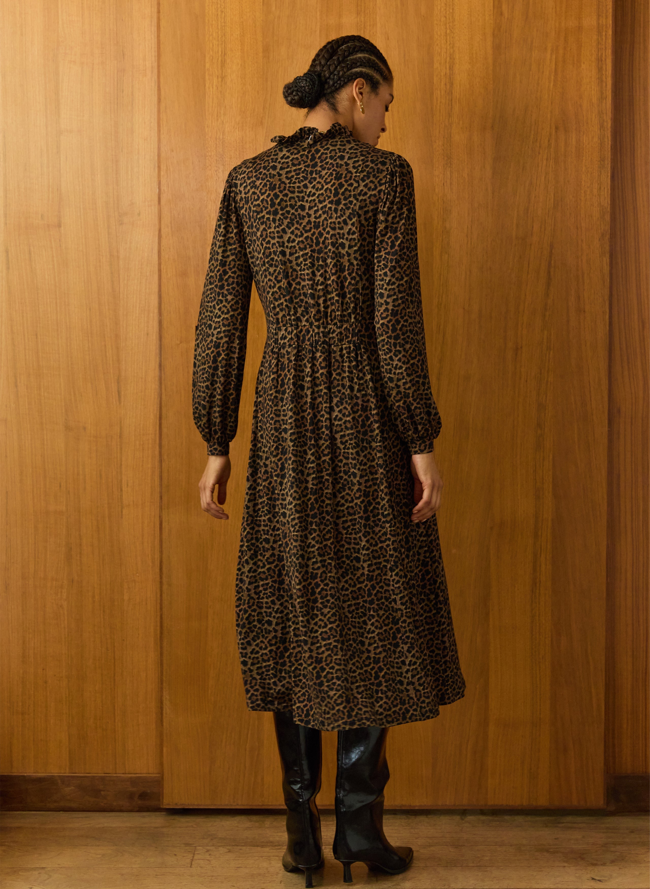 Hannah Printed Jersey Midi Dress