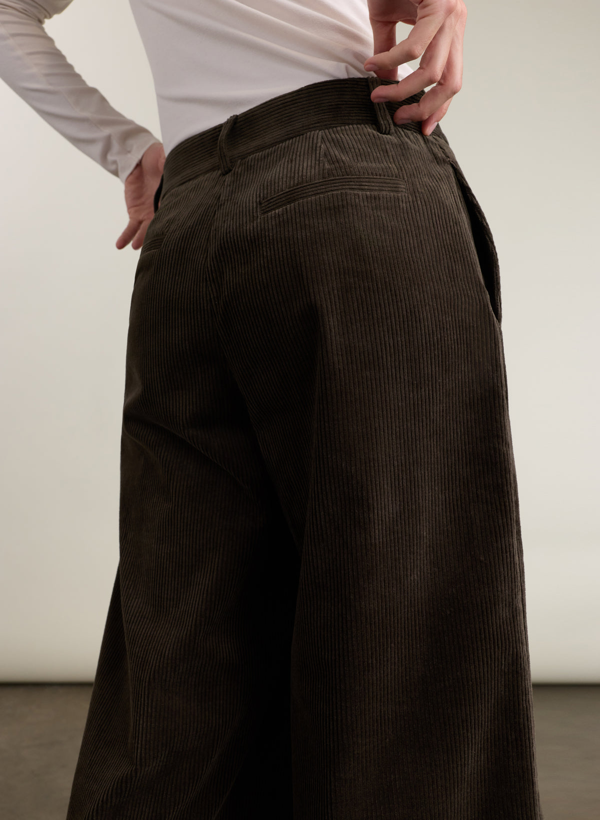 Petite Melis Corduroy Wide Leg Trousers