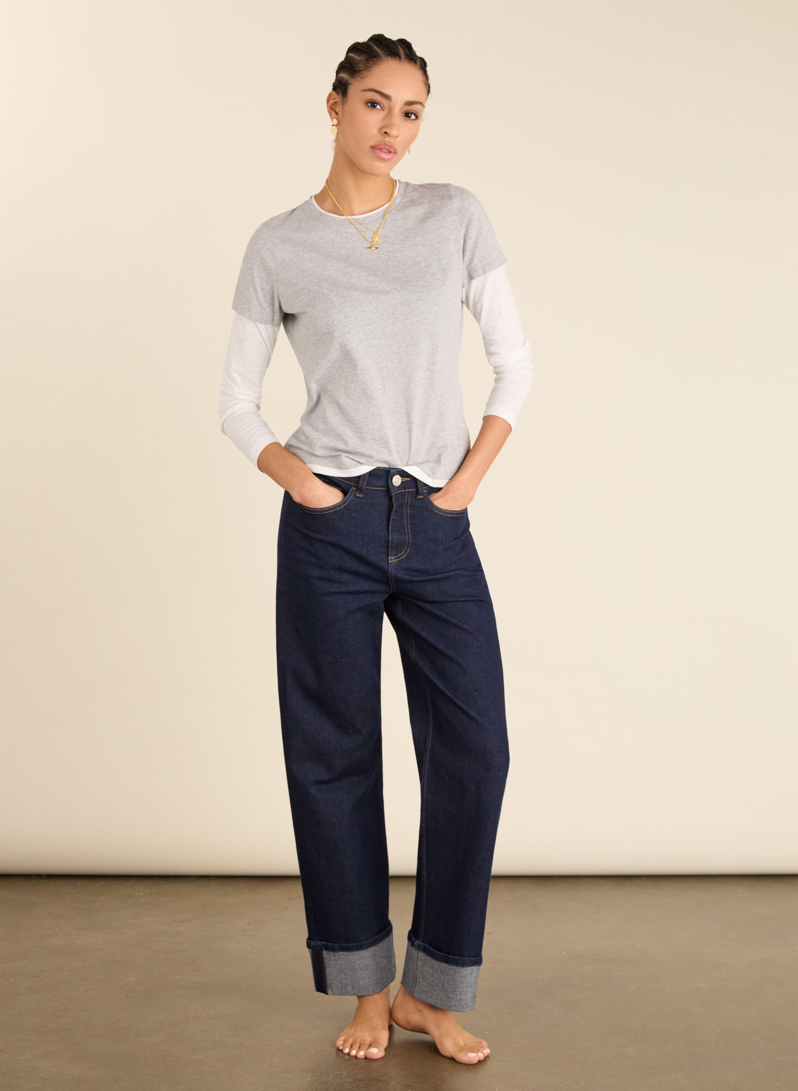 Addie Double Layer Organic Cotton Top