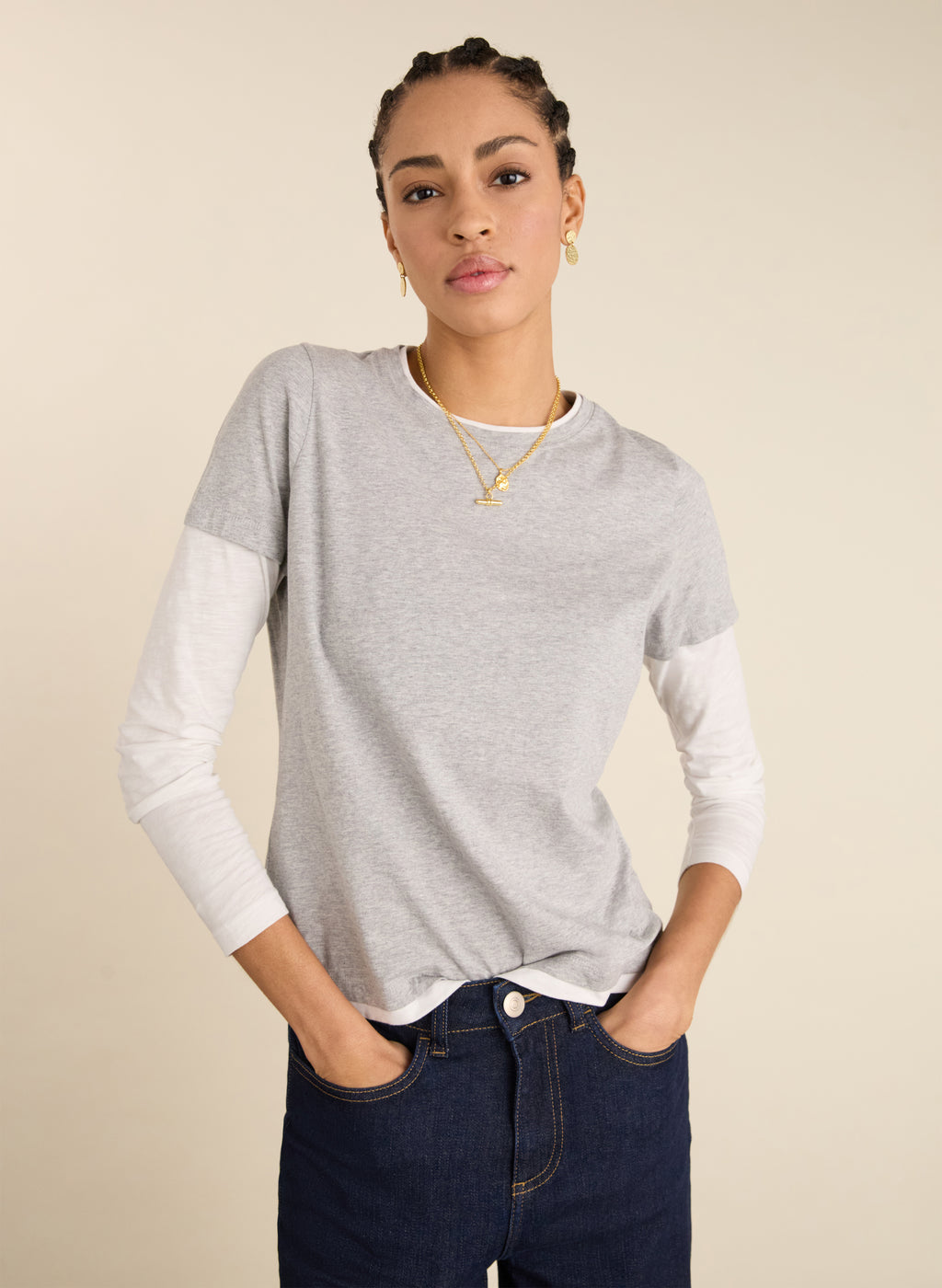 Addie Double Layer Organic Cotton Top