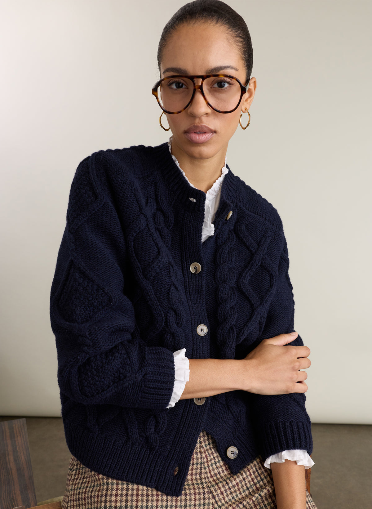 Edie Cable Knit Cardigan