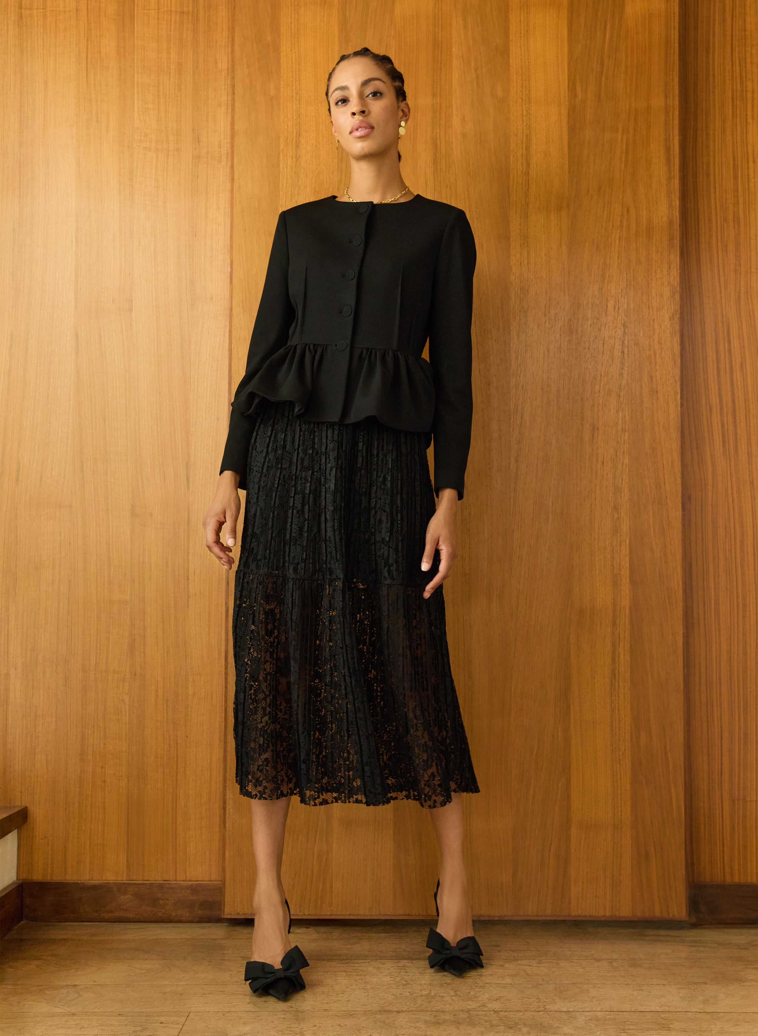 Alice Recycled Lace Midi Skirt