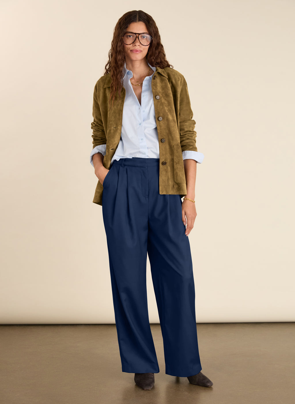 Mika Cool Wool Wide Leg Trousers