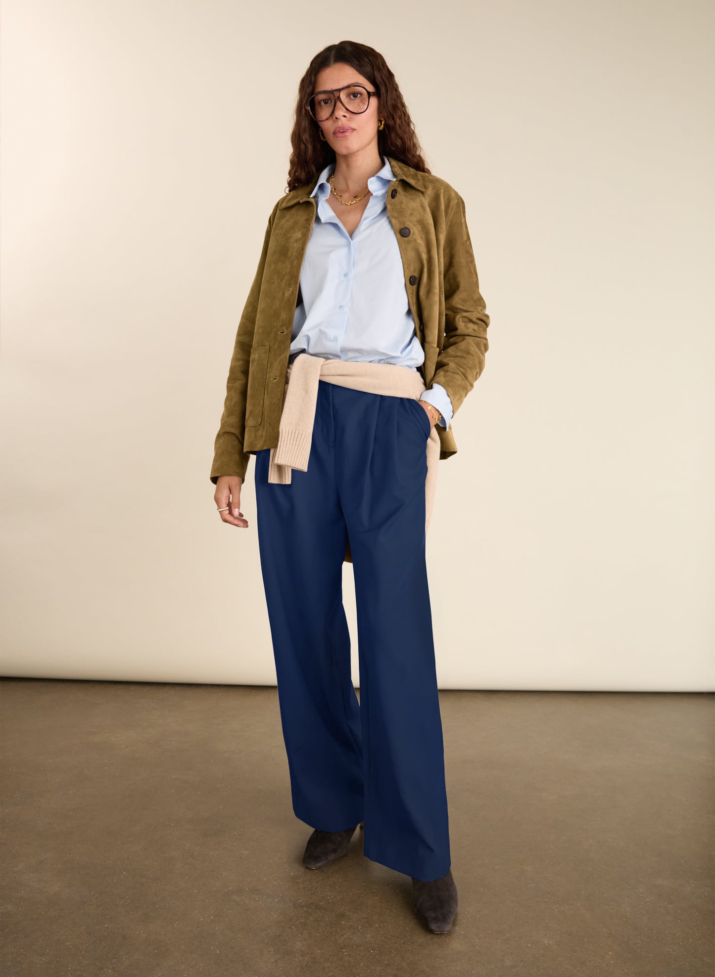 Mika Cool Wool Wide Leg Trousers