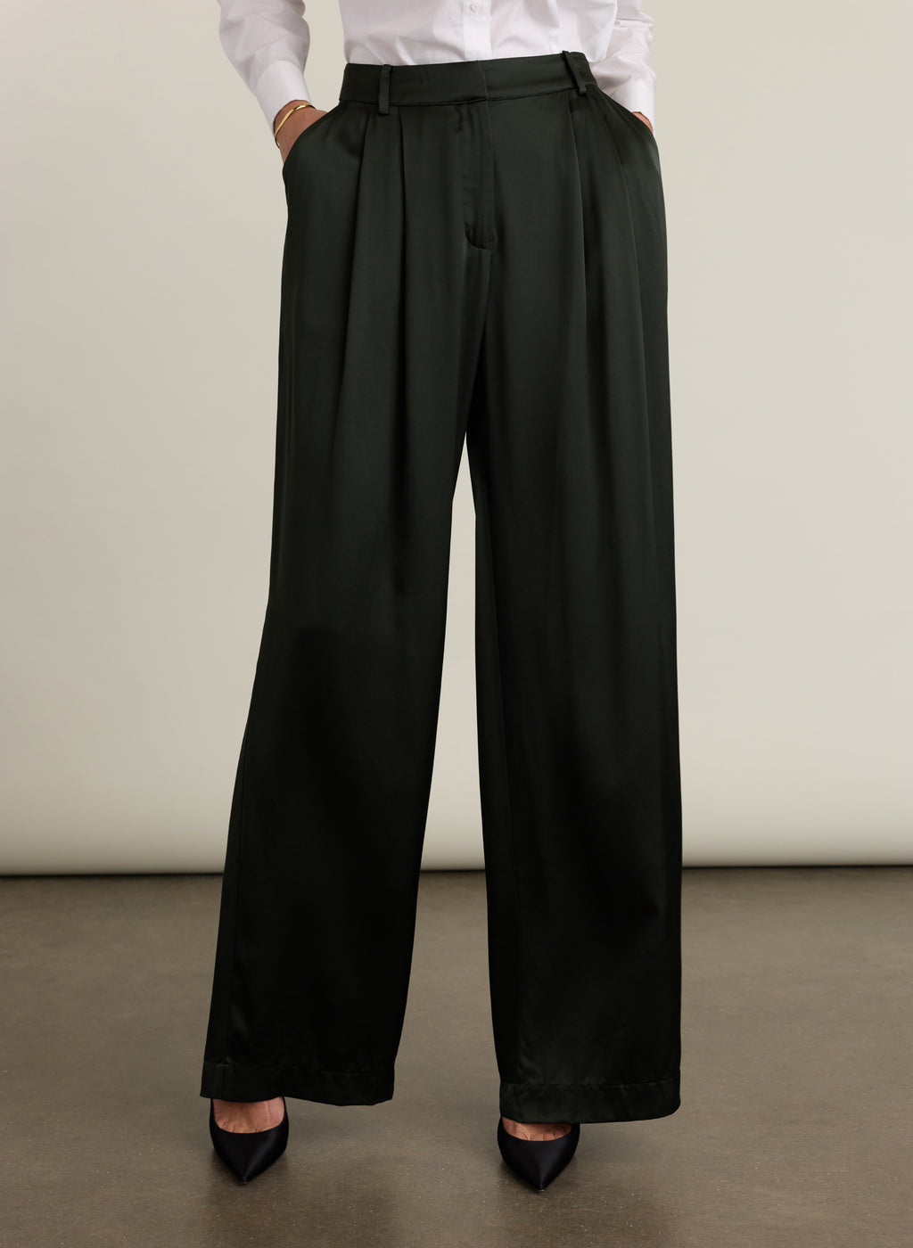 Agnes Satin Palazzo Trousers