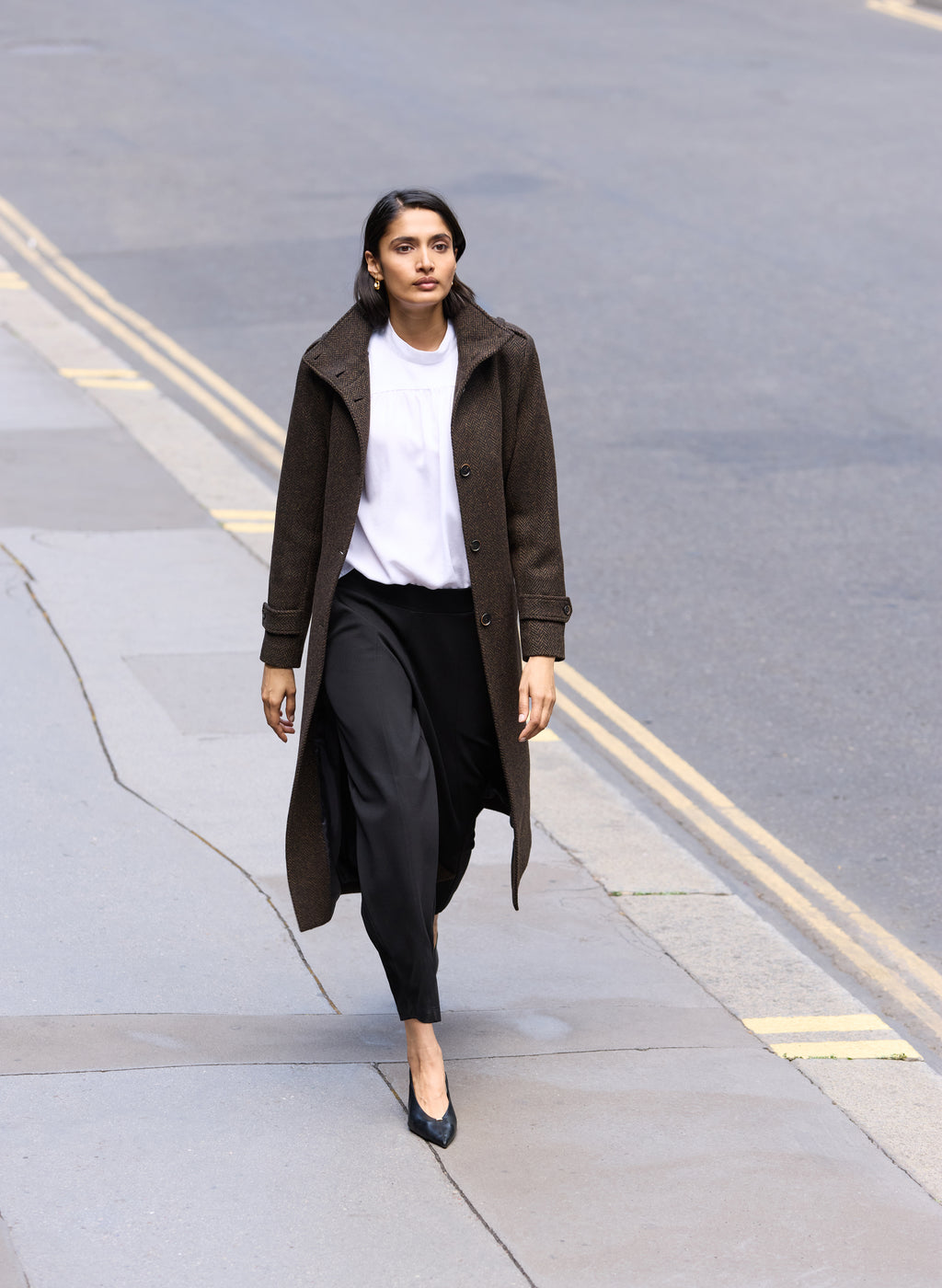 Langley Belted Wool Coat