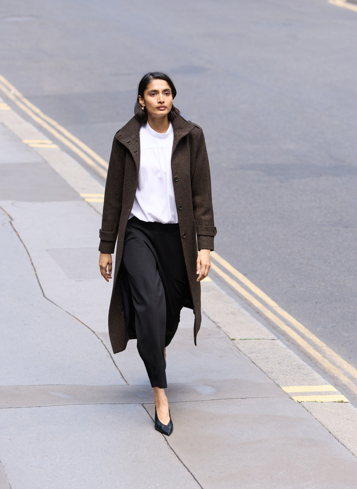 Langley Belted Wool Coat