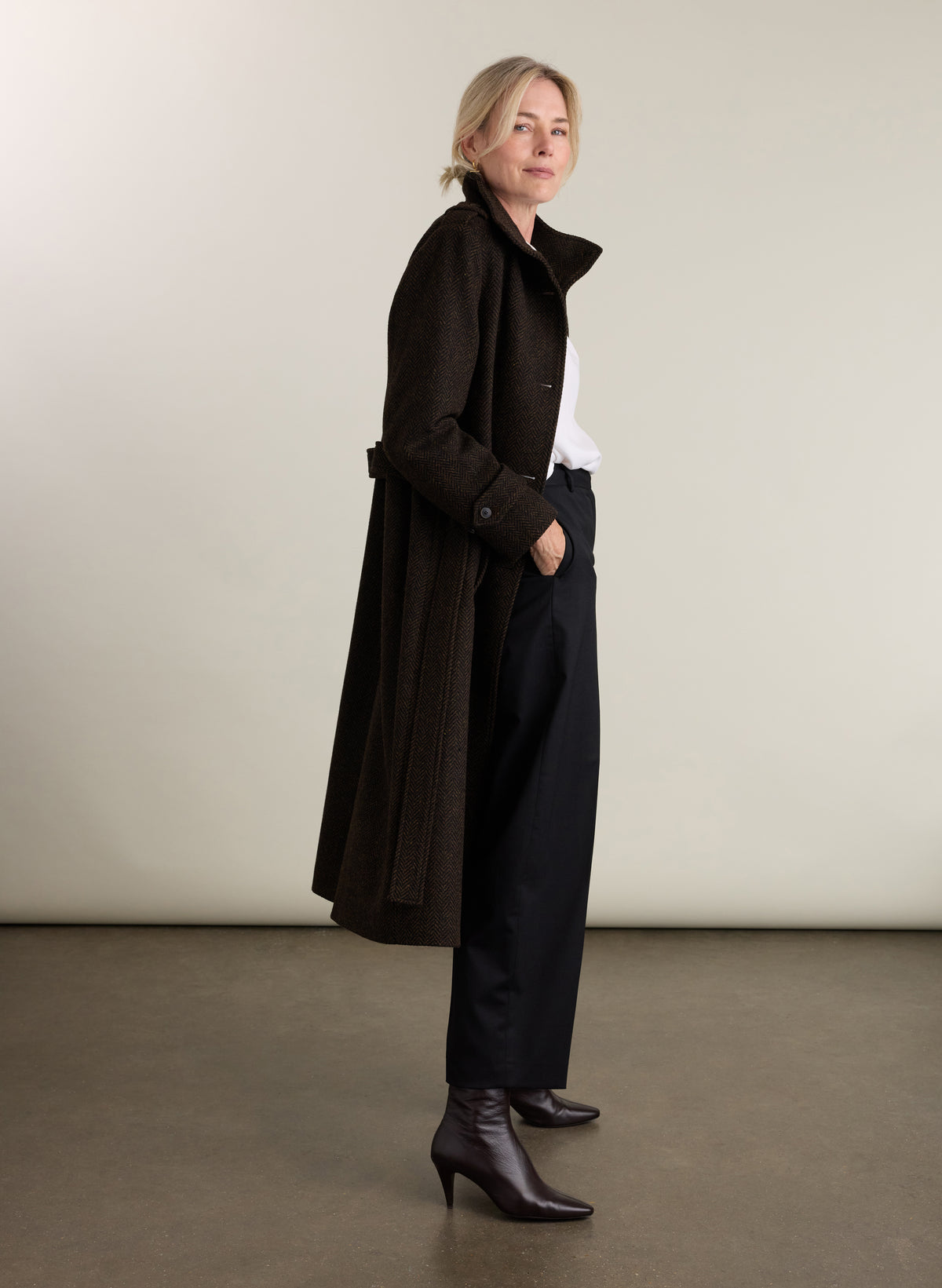 Langley Belted Wool Coat