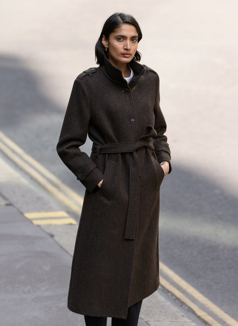Langley Belted Wool Coat