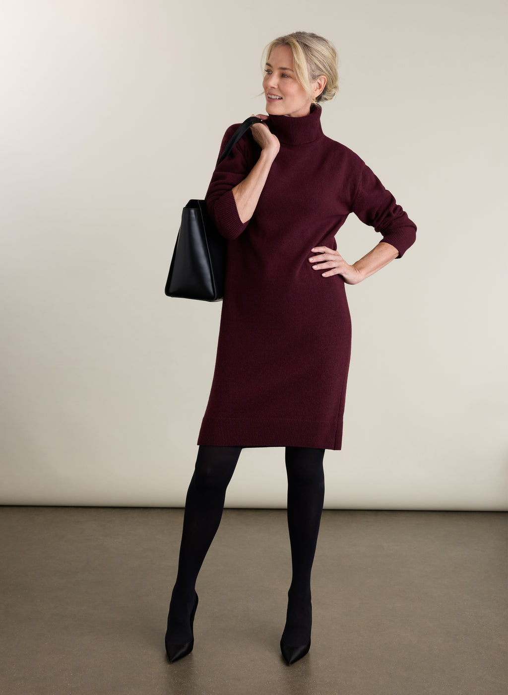 Katy Turtleneck Knit Dress