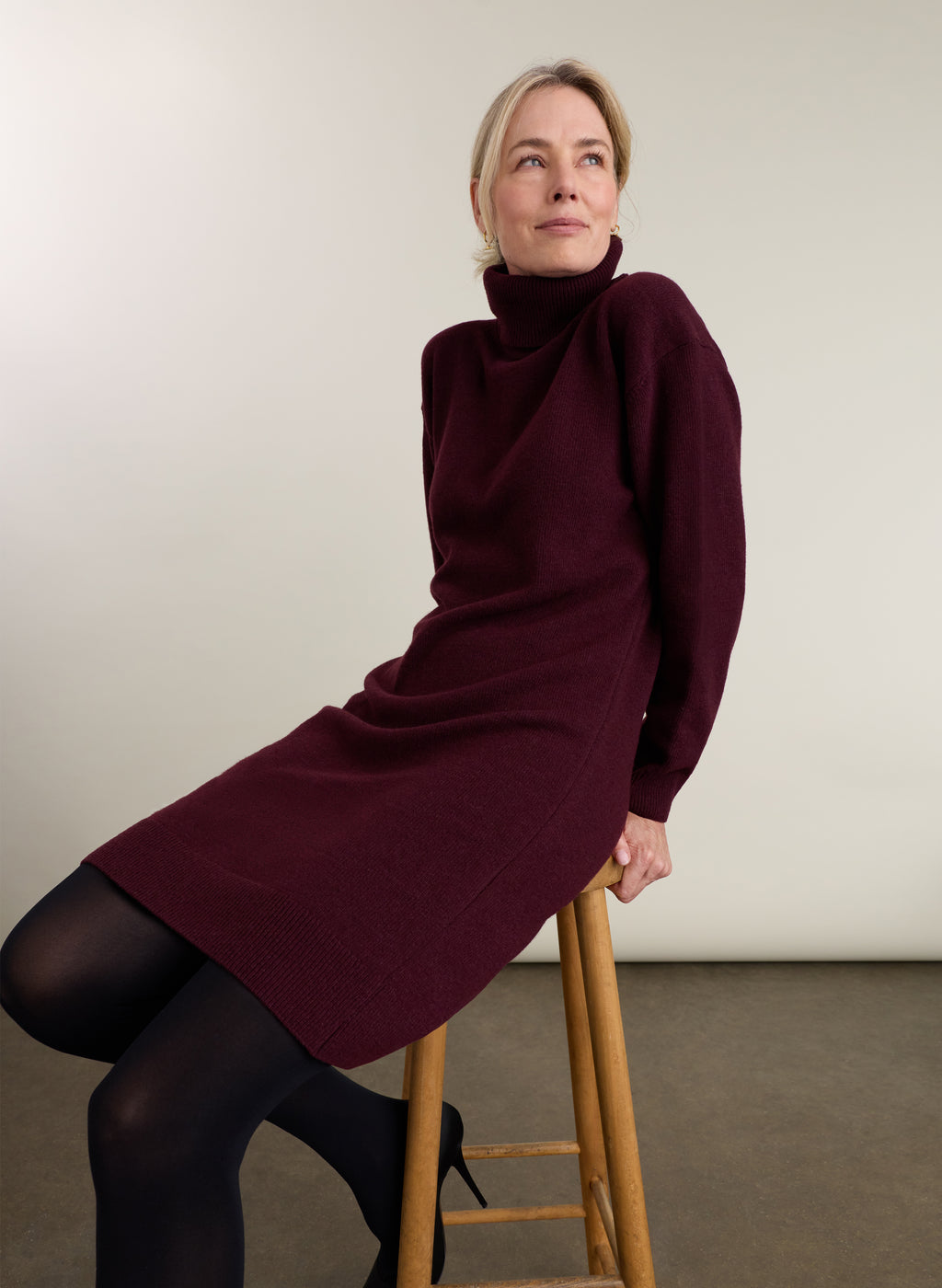 Katy Turtleneck Knit Dress