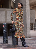 Neesha Printed Fit and Flare Dress