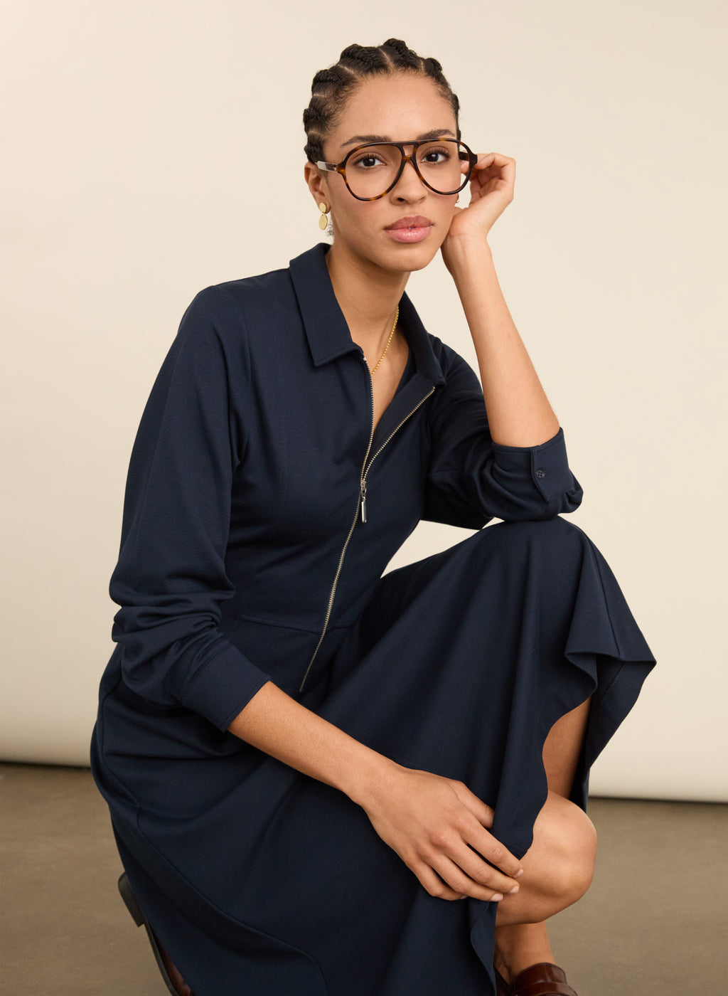 Mariposa Ponte Midi Dress