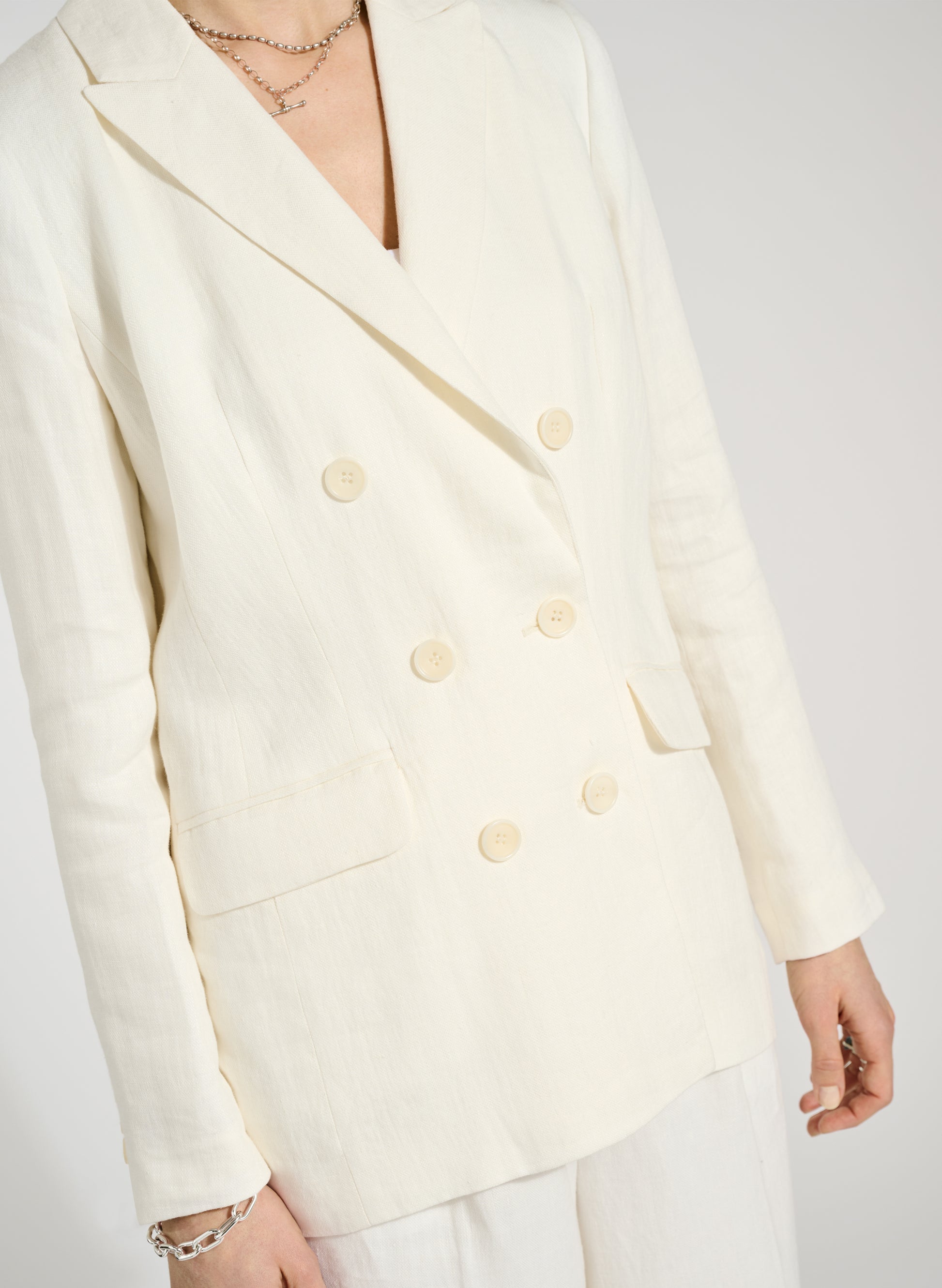 Whitley Linen Blazer Pure White Baukjen1