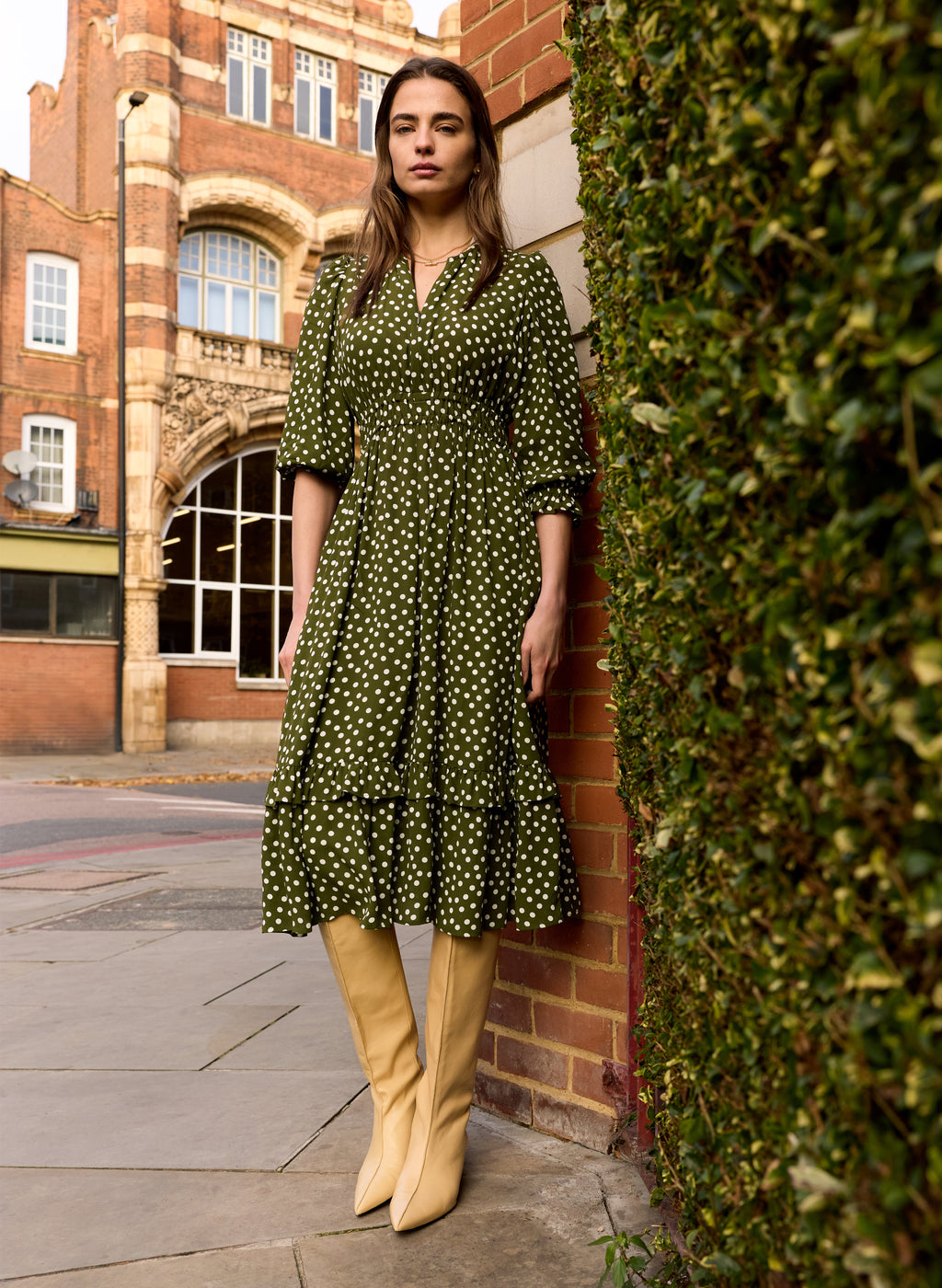 Christine Printed Midi Dress