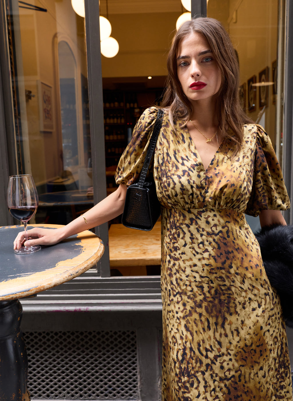 Kiara Printed Midi Dress