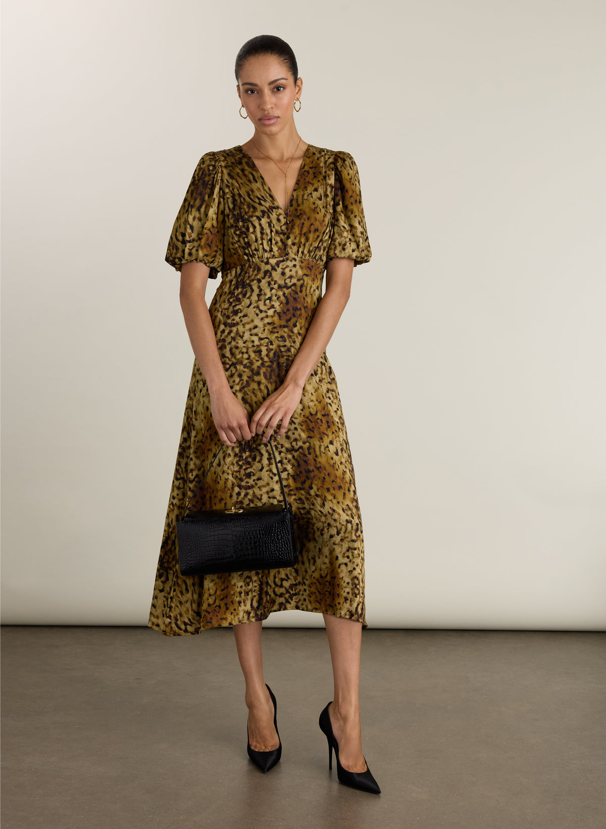 Kiara Printed Midi Dress