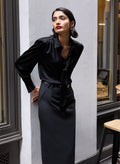 Roxy Satin Tie Blouse