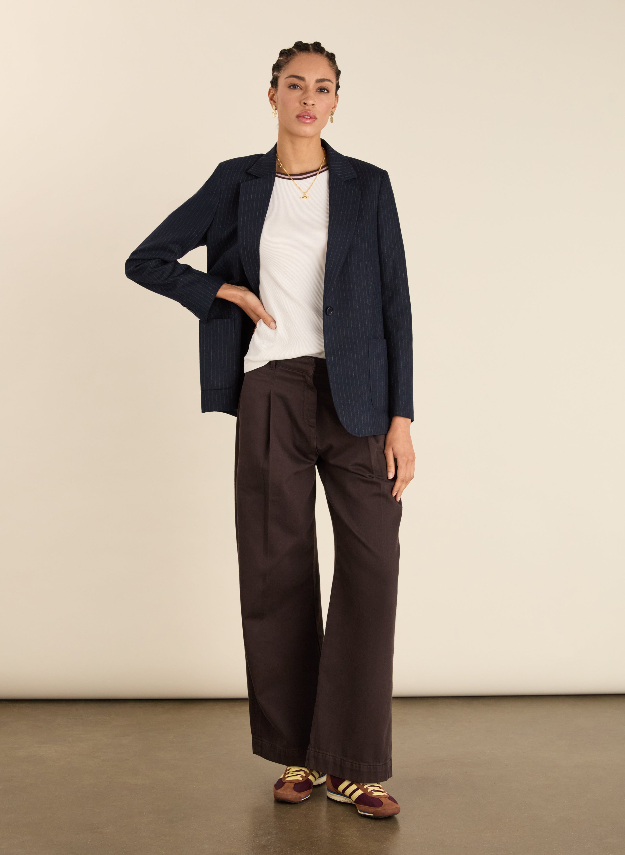 Sylvie Organic Cotton Rib Crew Neck Tee