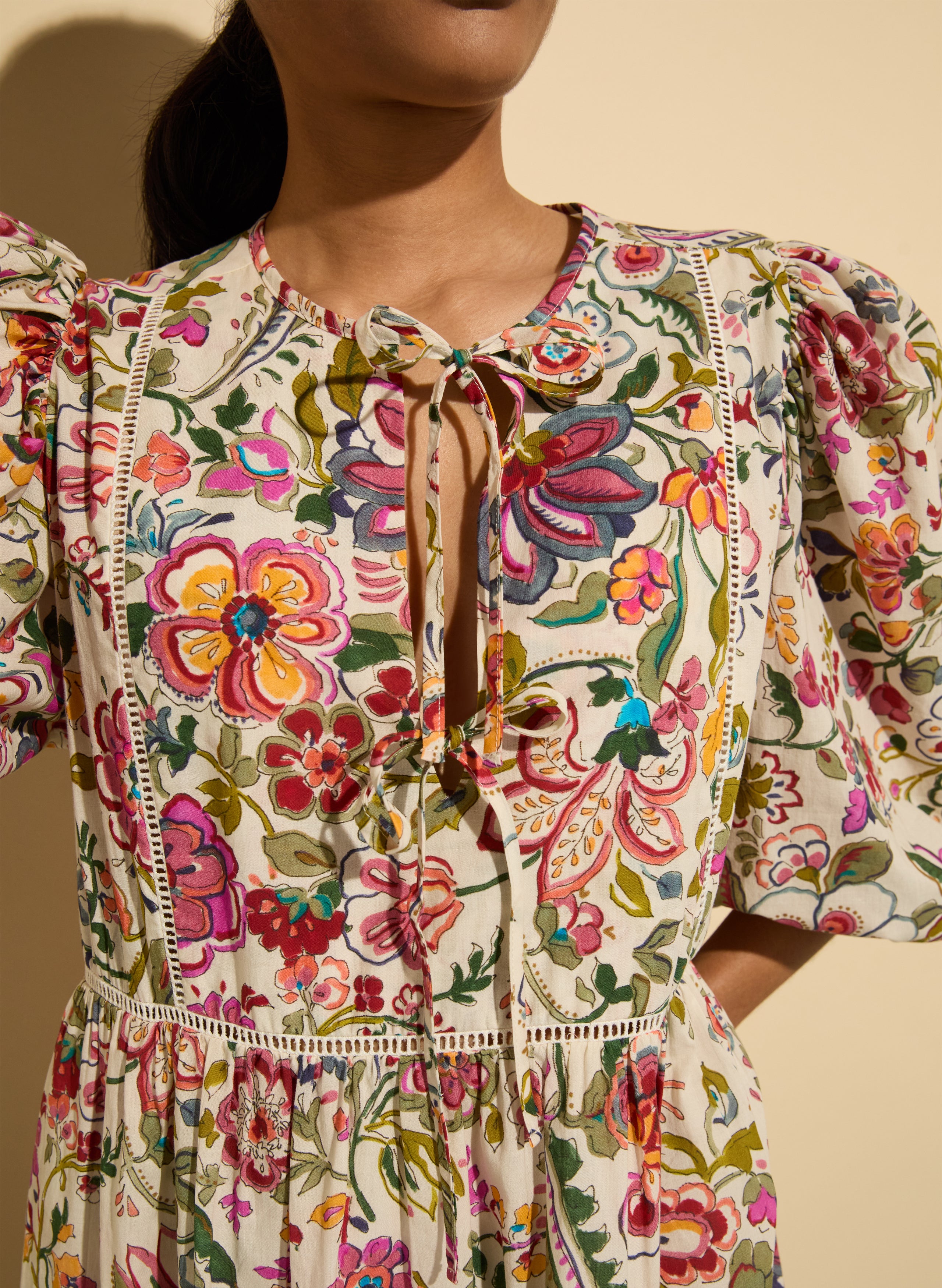 Isabelle Organic Cotton Kaftan Dress