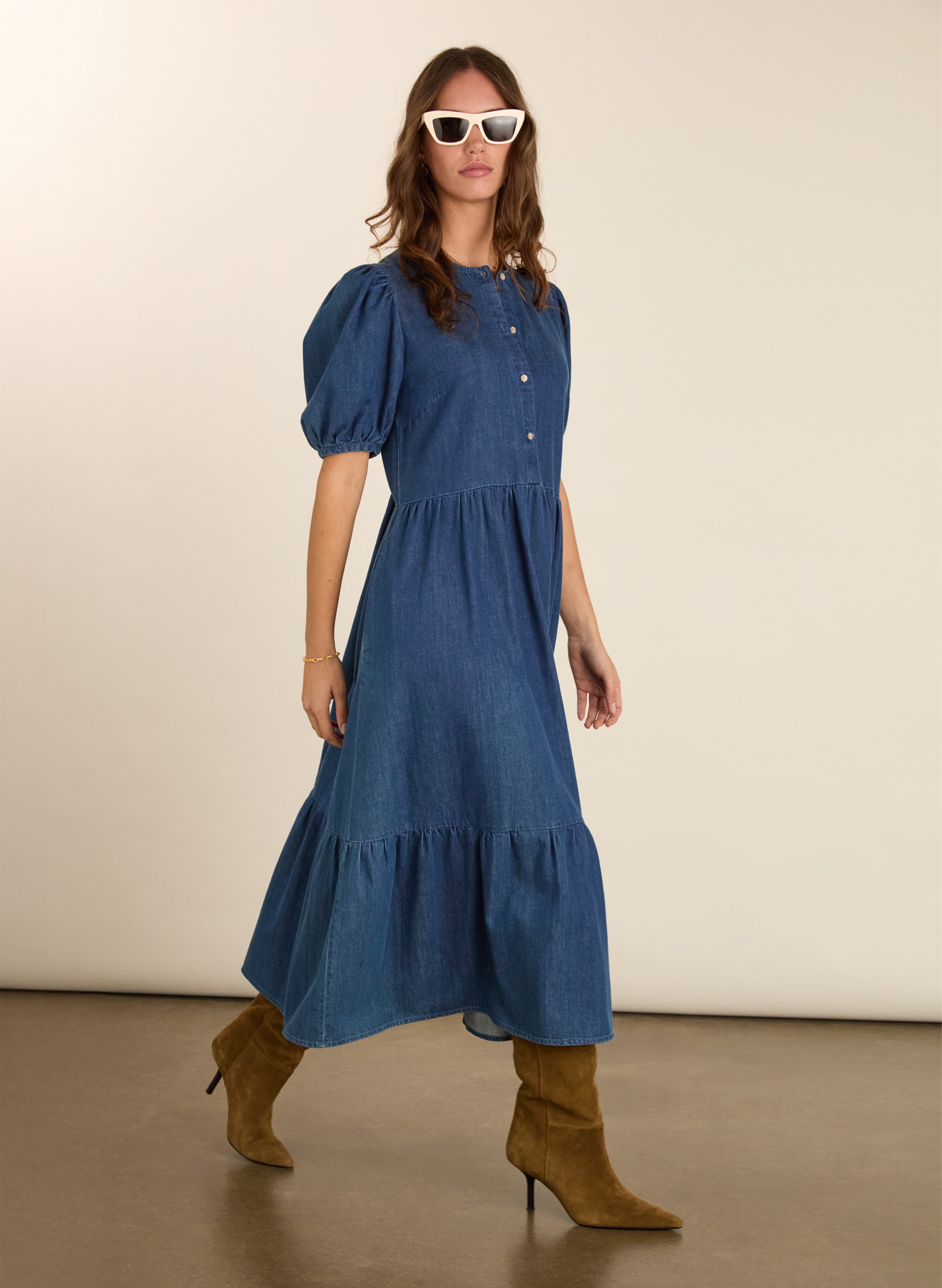 Clementina Denim Midi Dress