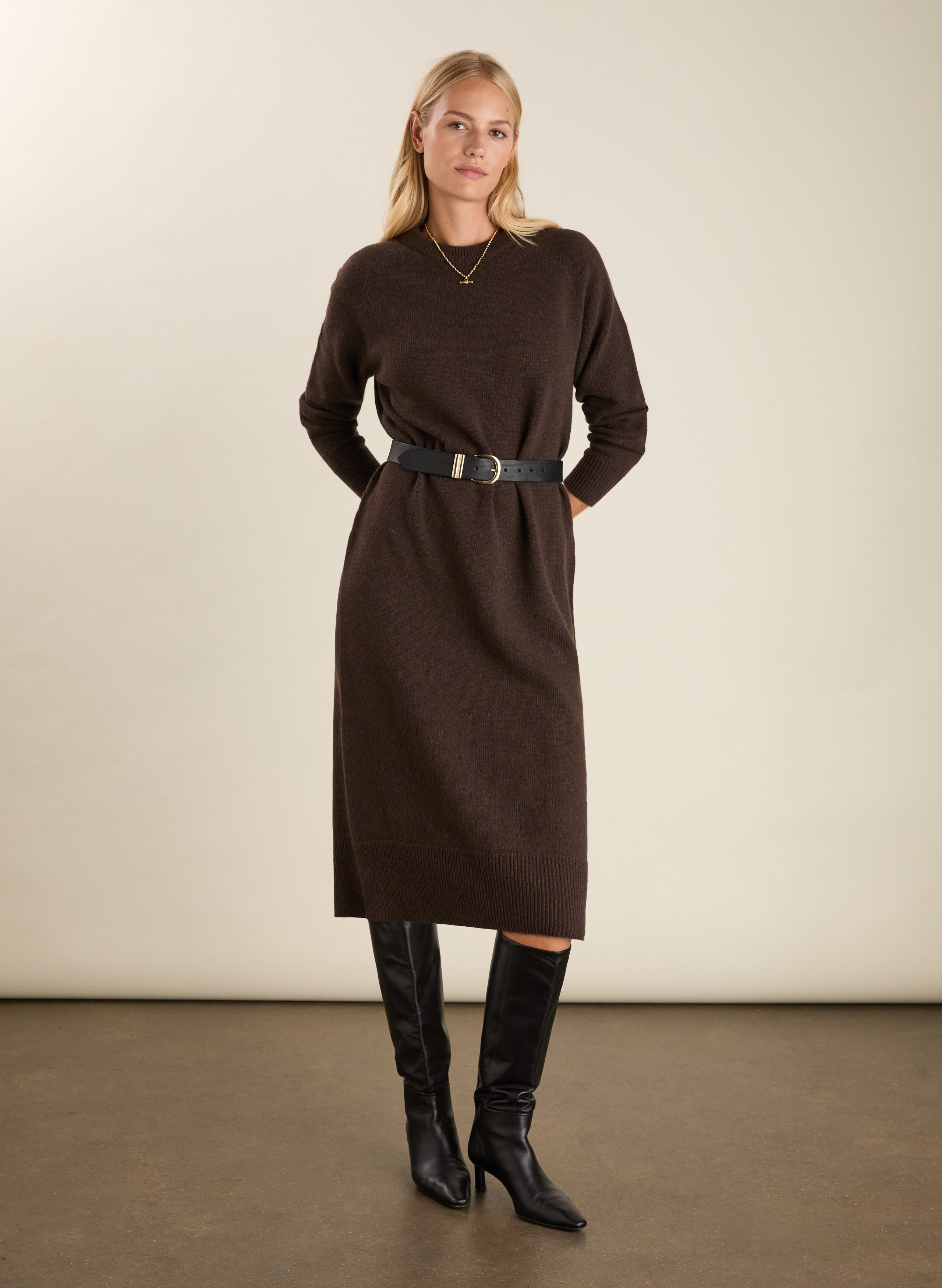 Alison Wool Blend Knitted Dress