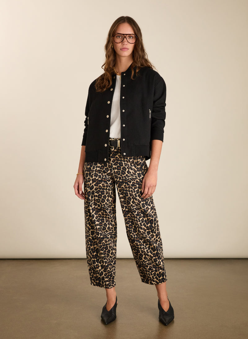 Kelsey Organic Cotton Stretch Denim Printed Barrel Jeans